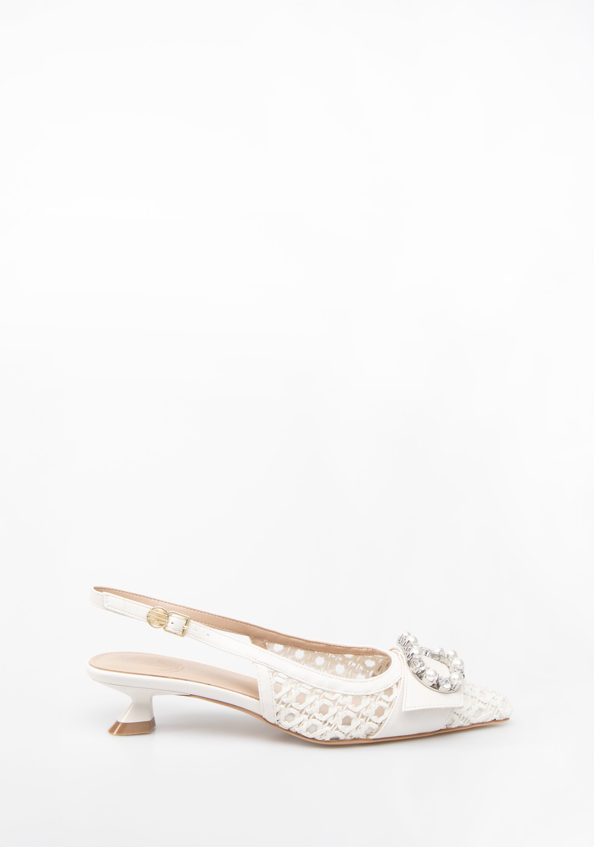 Slingback a Punta con Ricamo