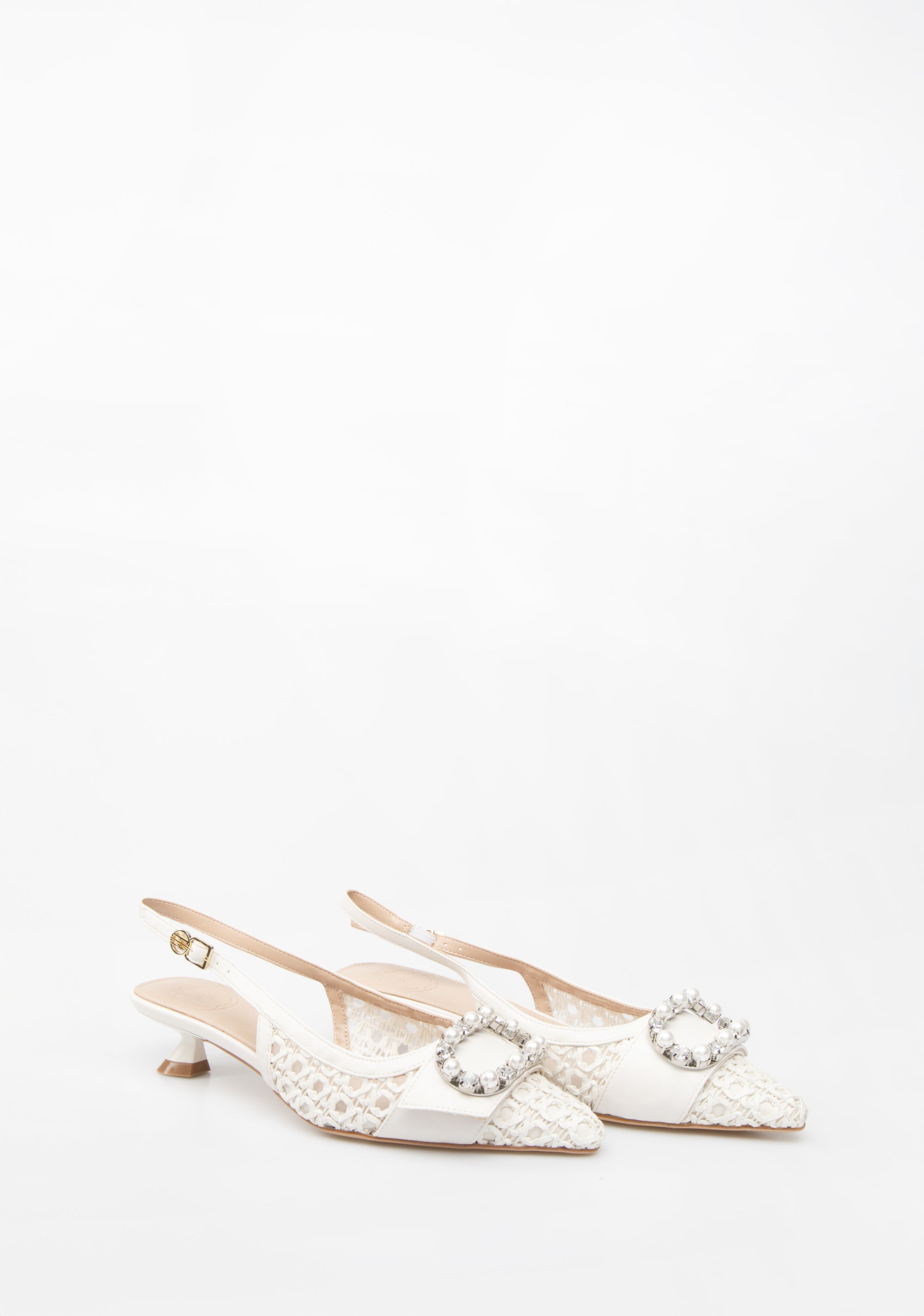 Slingback a Punta con Ricamo