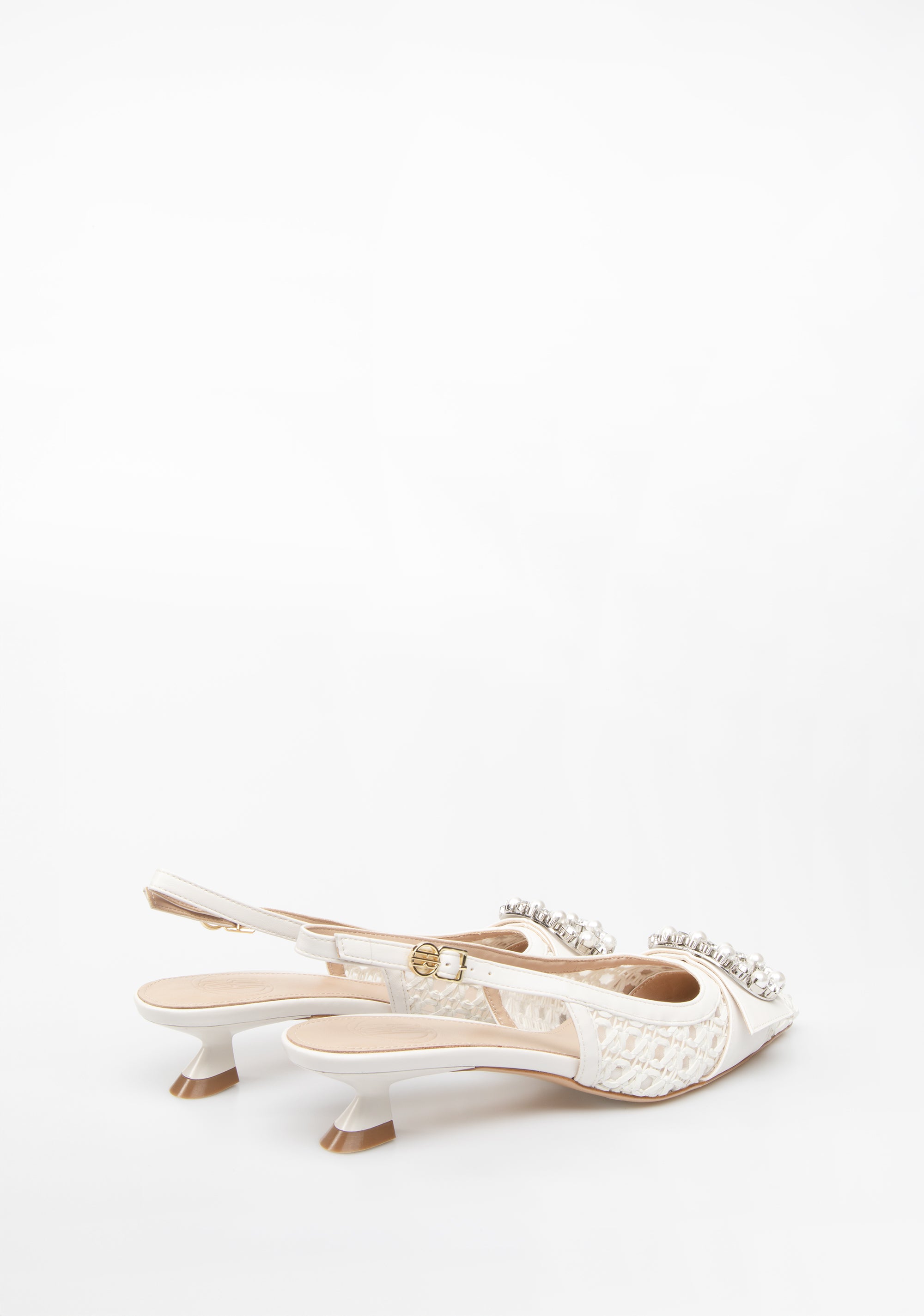 Slingback a Punta con Ricamo