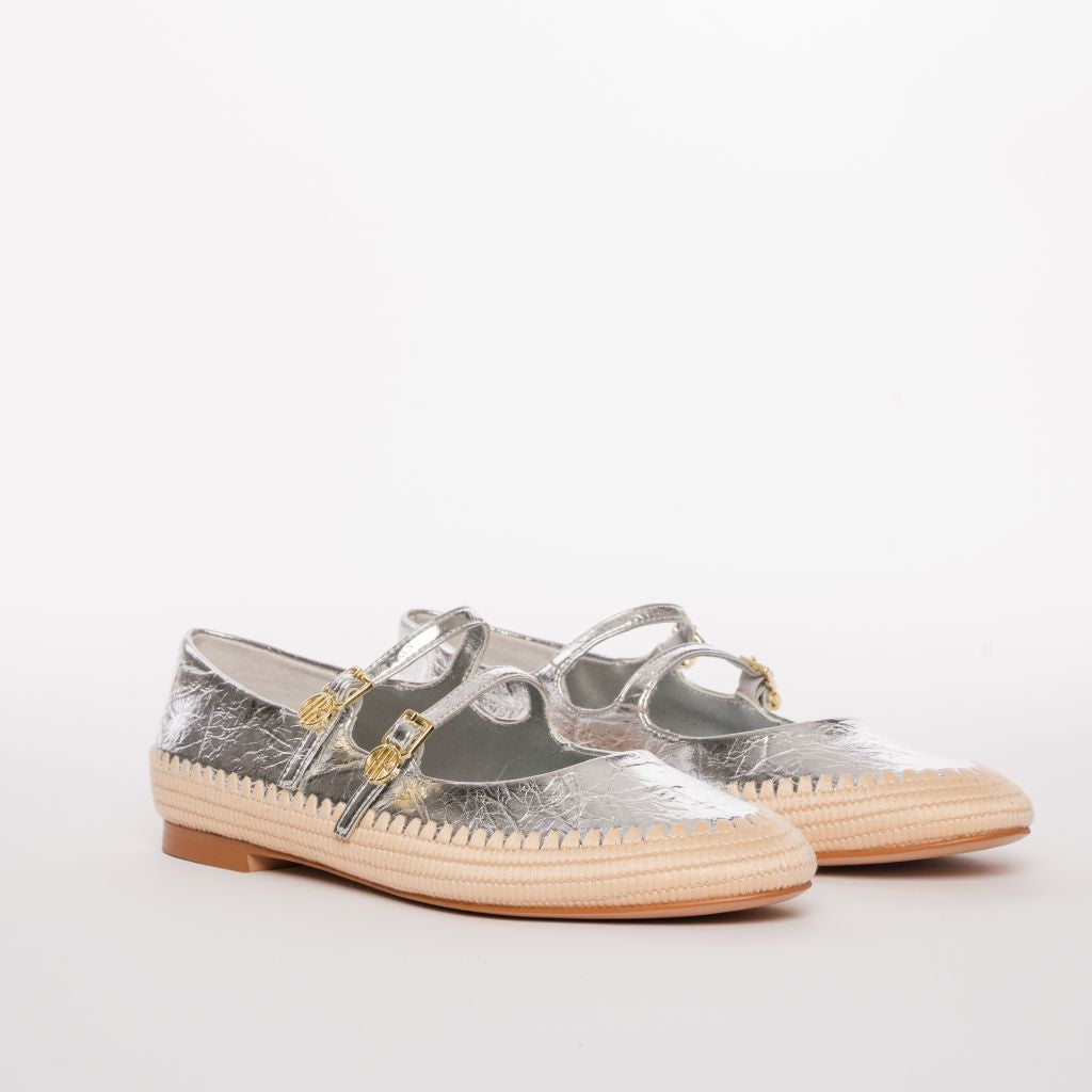 Espadrillas Mary Jane Doppia Fibbia con Dettaglio in Corda FRACOMINA — immagine 2 di 4