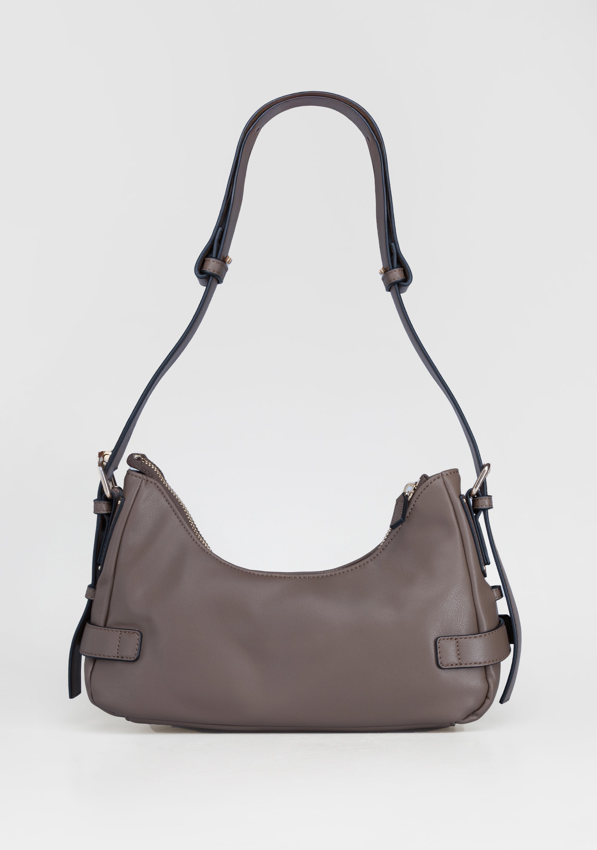 Borsa a Spalla con Borchie e Fibbie Dorate