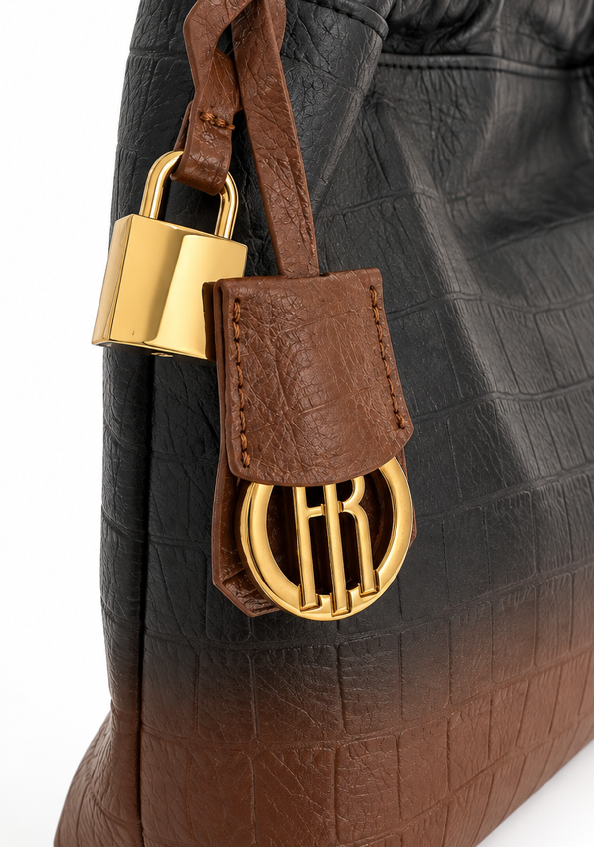 Borsa a spalla in finta pelle con stampa cocco FB26WB6001P430Q1 FRACOMINA