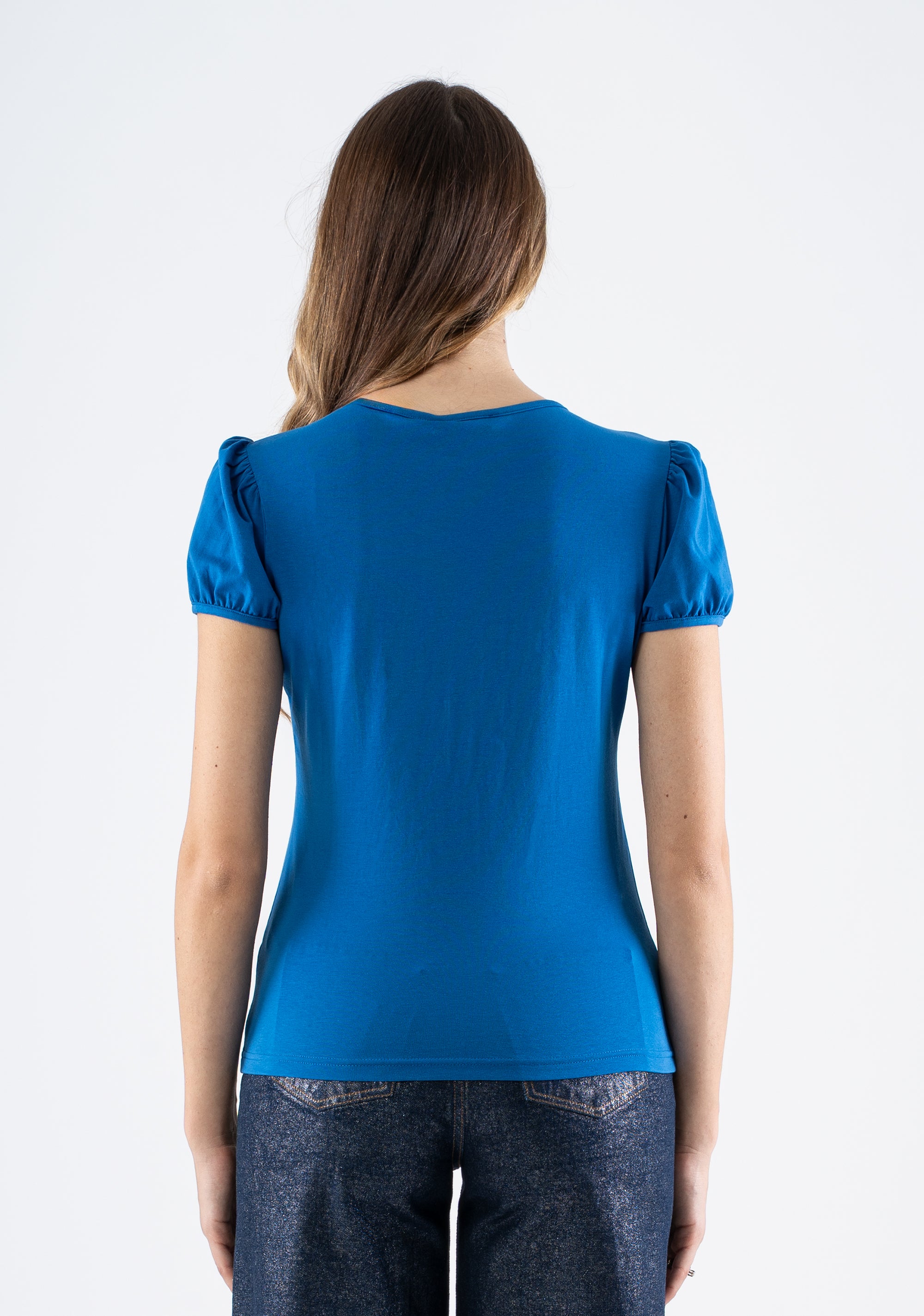 T-shirt con Maniche a Palloncino