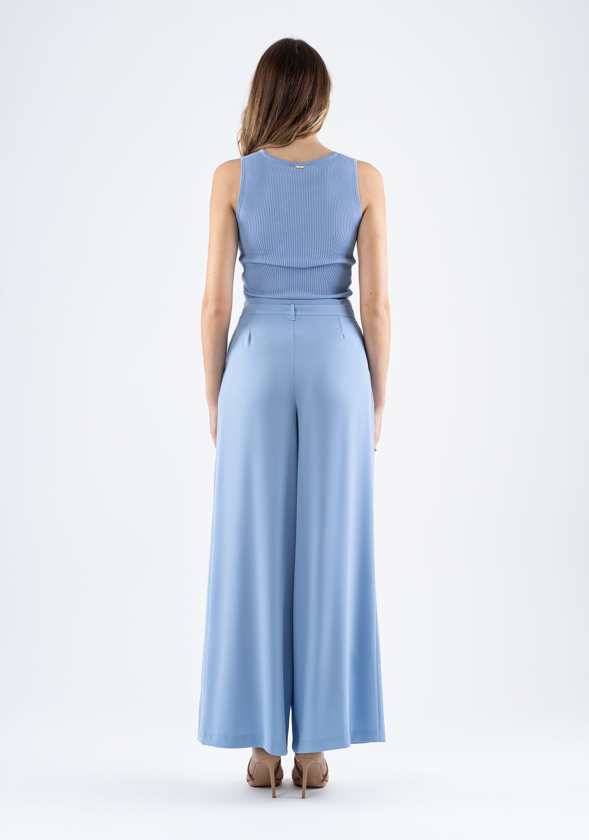 Pantalone palazzo con cintura