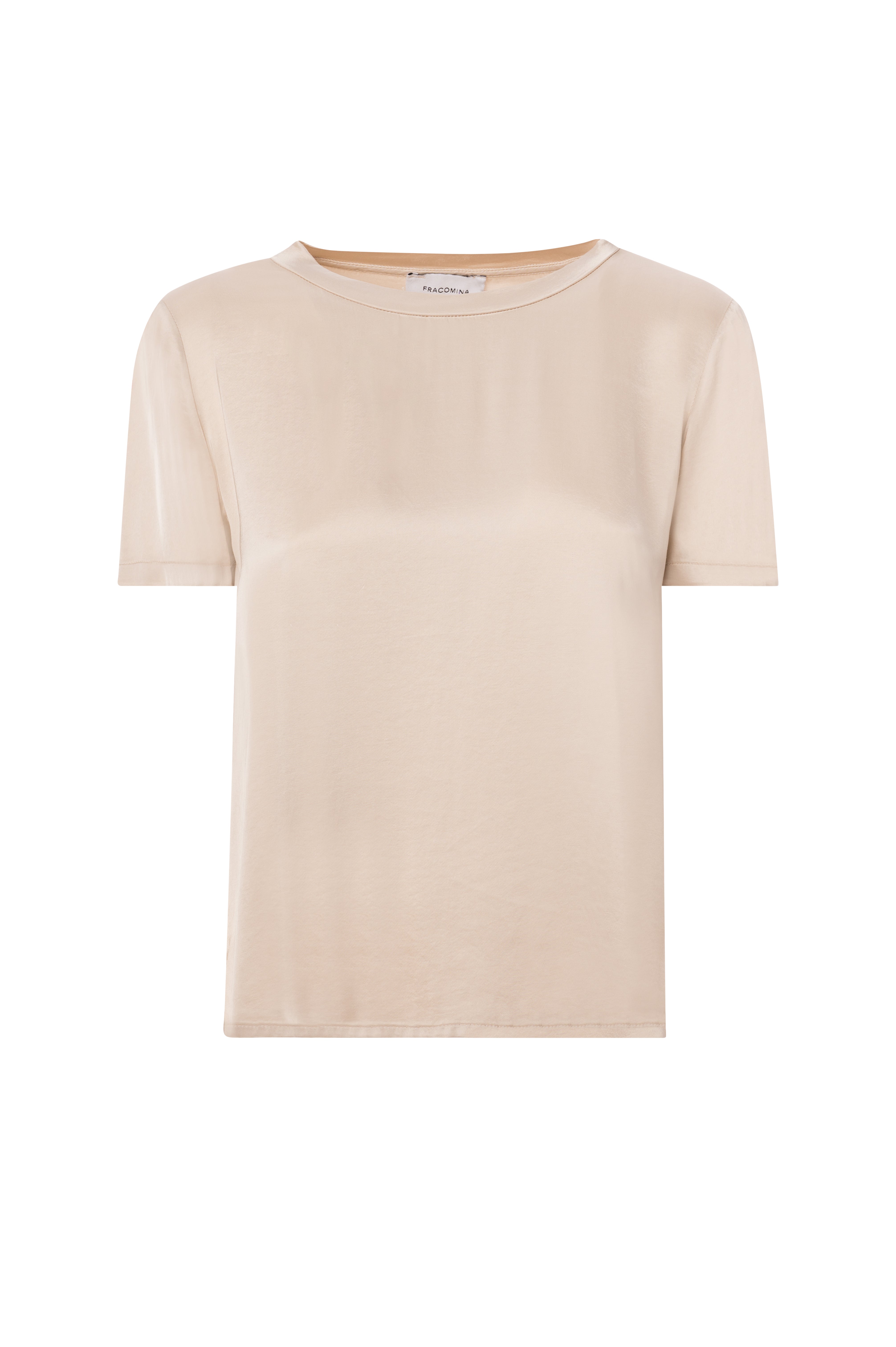 T-shirt Effetto Seta a Girocollo