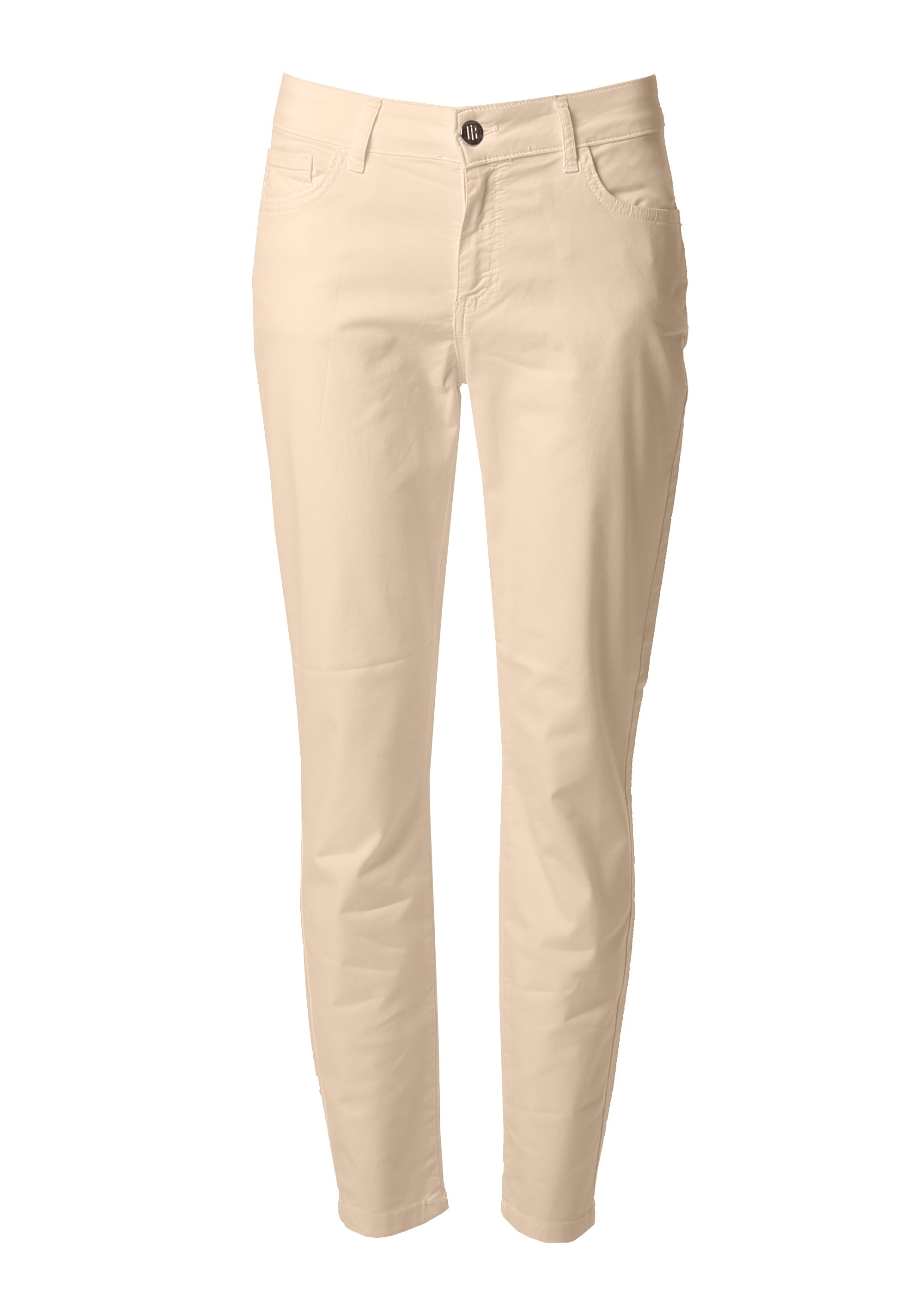 Pantaloni Slim Fit a Cinque Tasche con Dettagli Gold