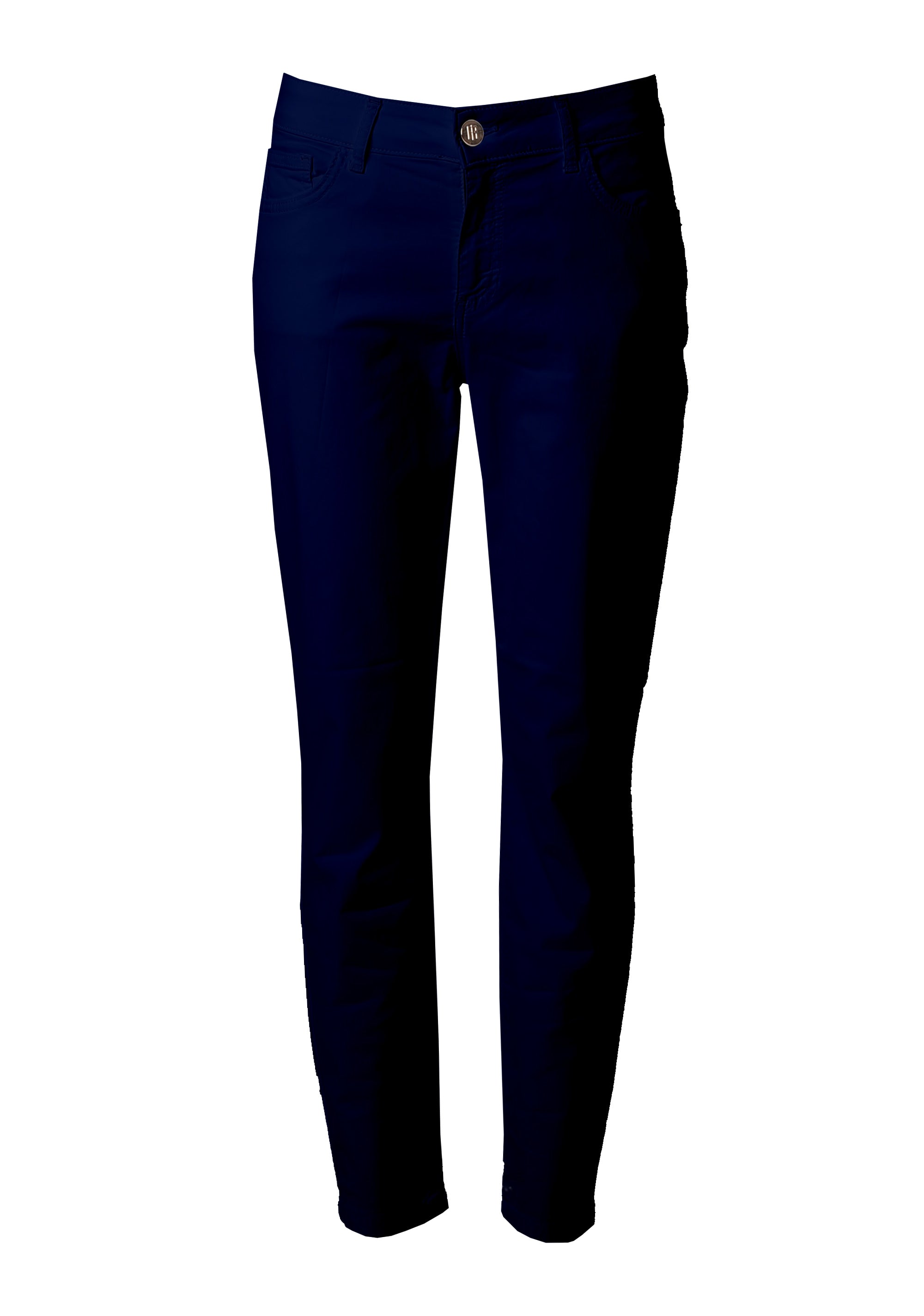 Pantaloni Slim Fit a Cinque Tasche con Dettagli Gold