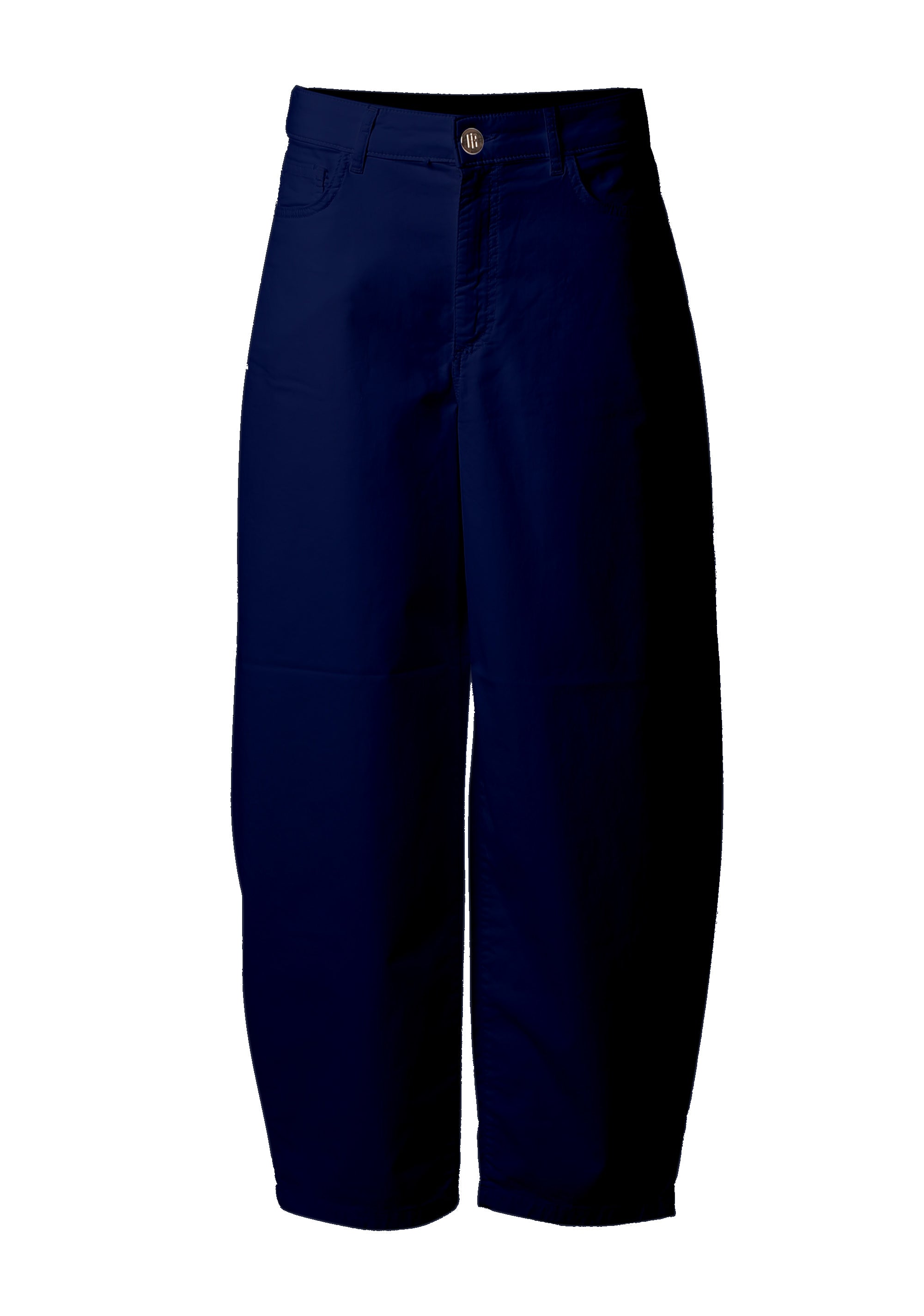 Pantaloni Balloon a Vita Alta con Dettagli Gold