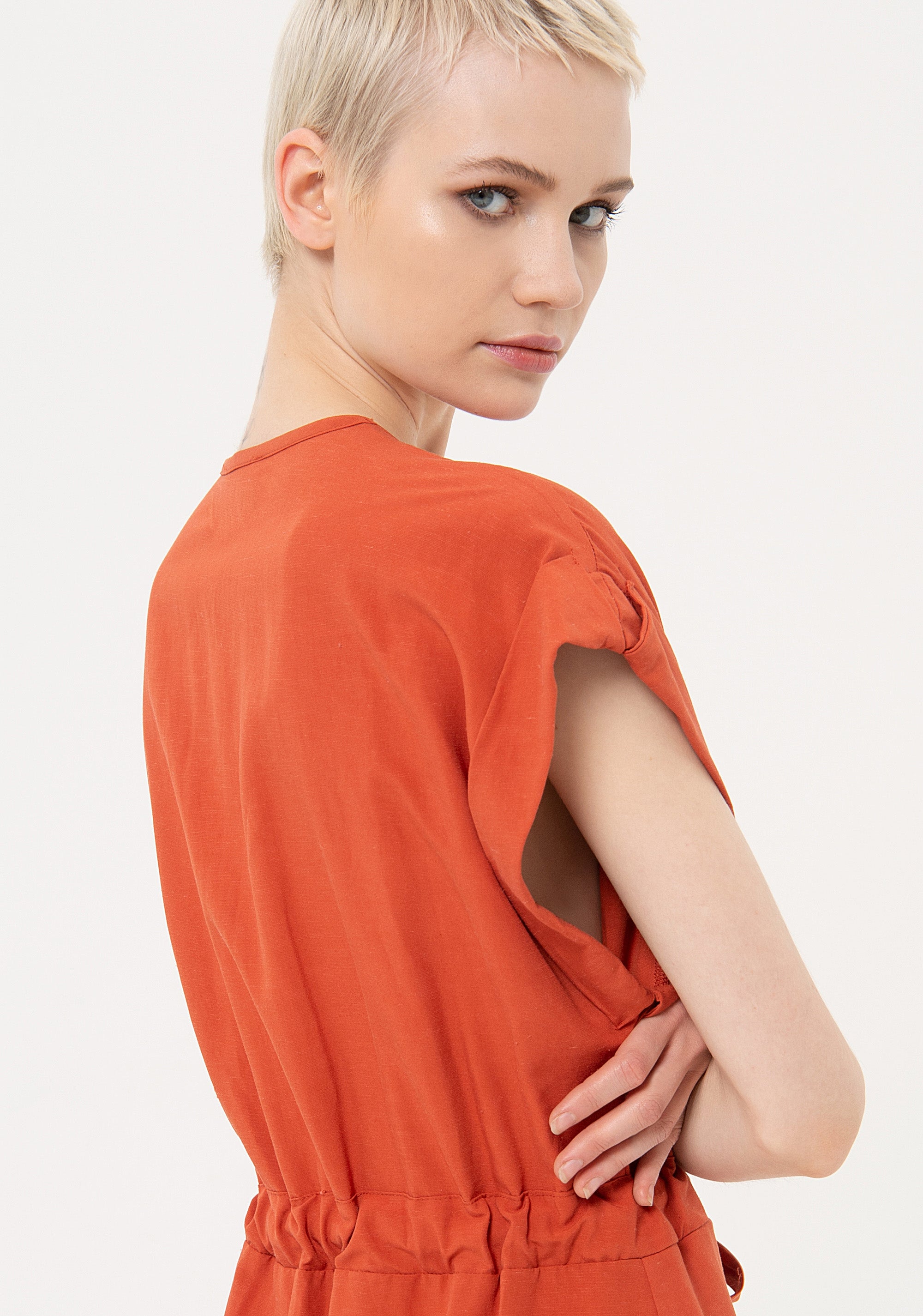 Abito regular lungo in tencel