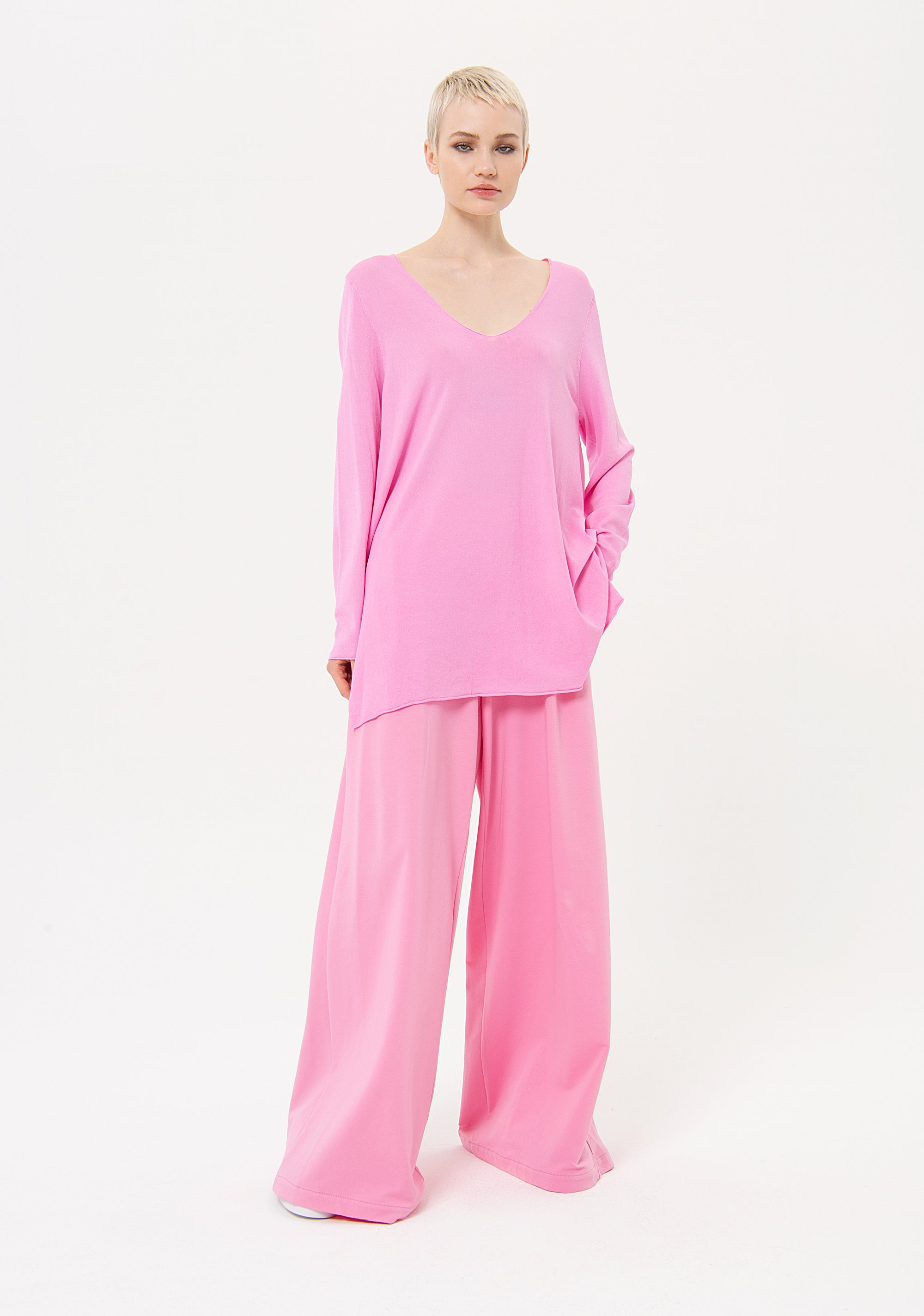 Maglia ampia lunga con viscosa FJ24ST7007K52401 Fracomina