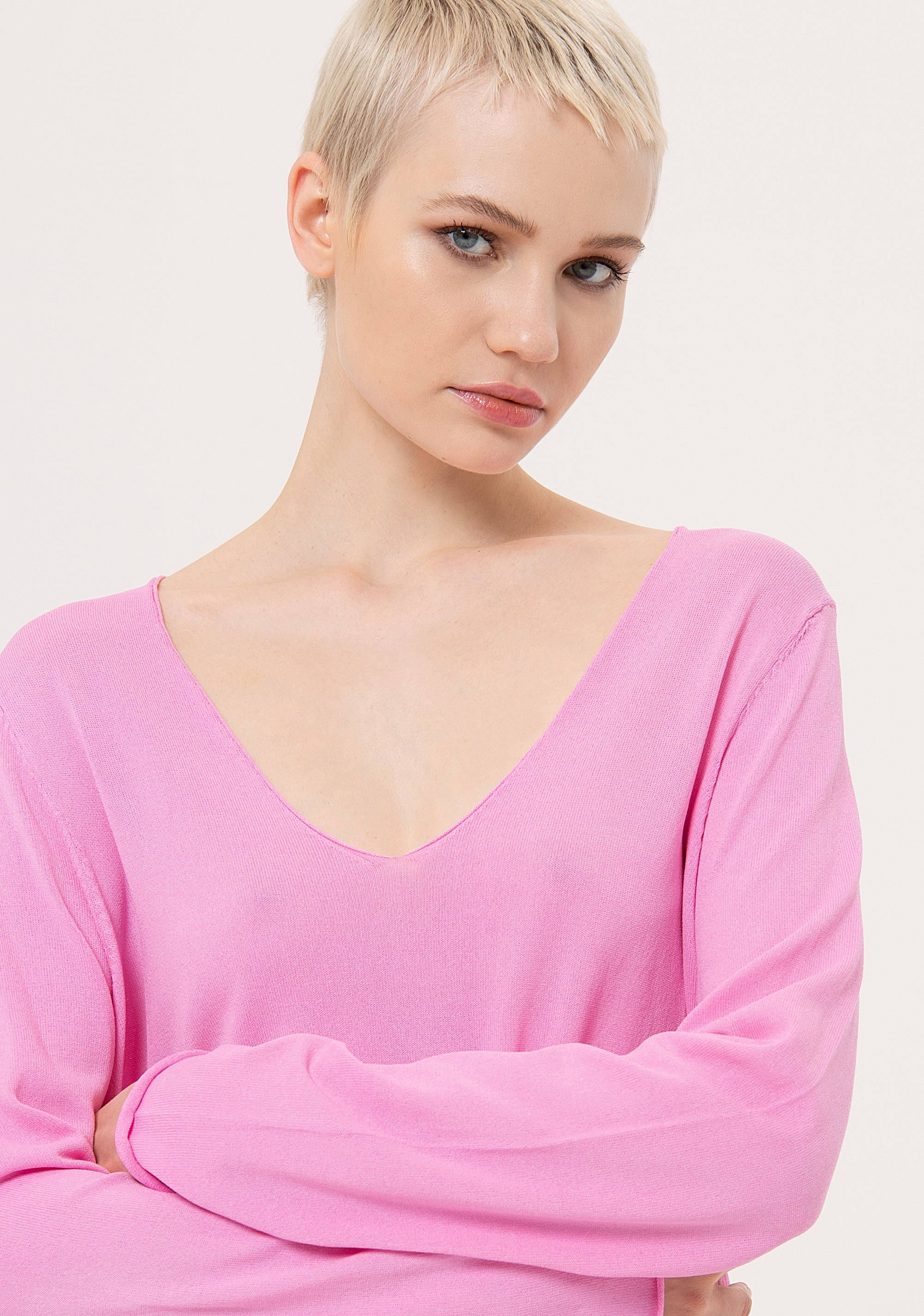 Maglia ampia lunga con viscosa FJ24ST7007K52401 Fracomina