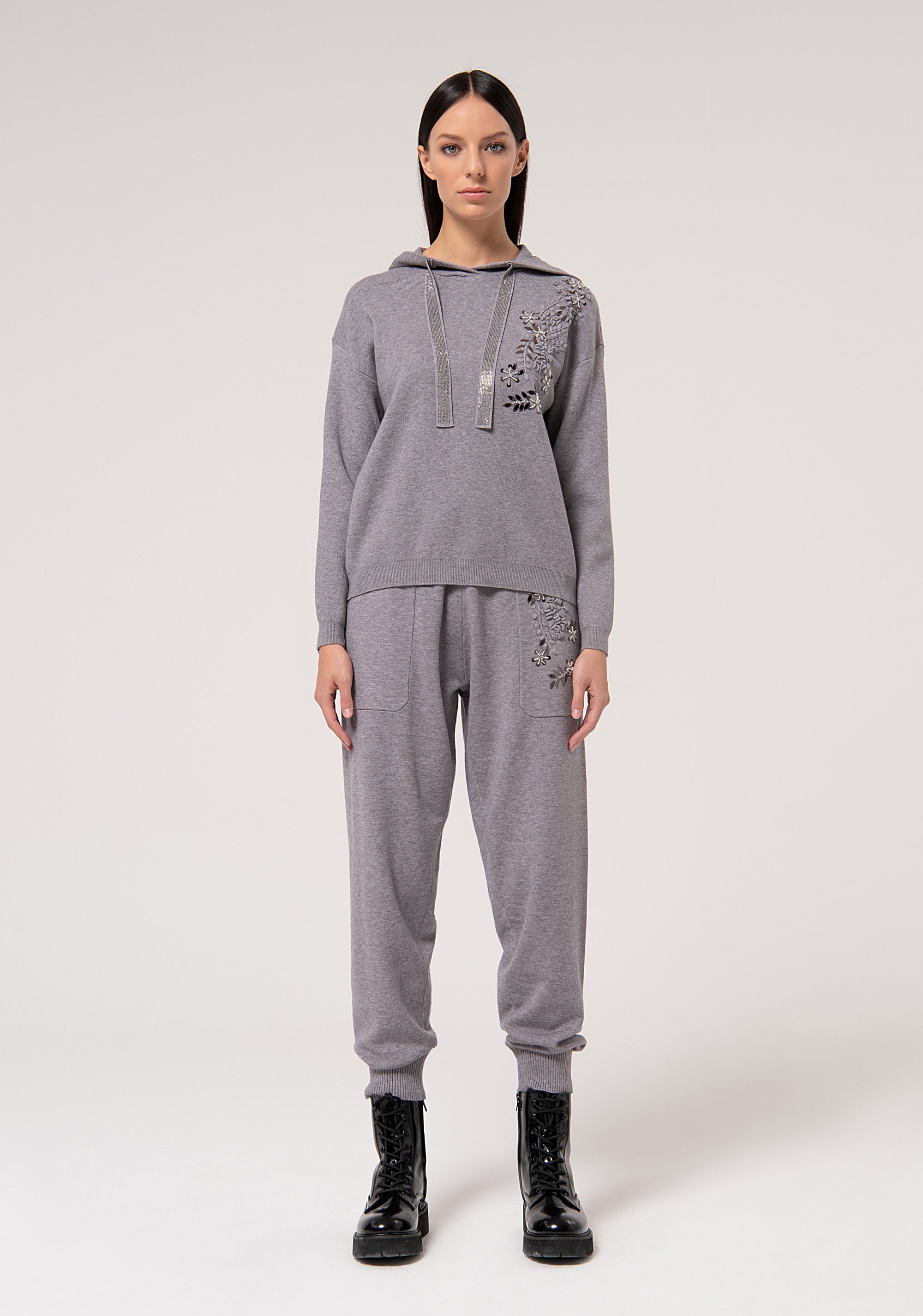 Maglia regular con cappuccio FJ24WT7001K468E5-159 Fracomina