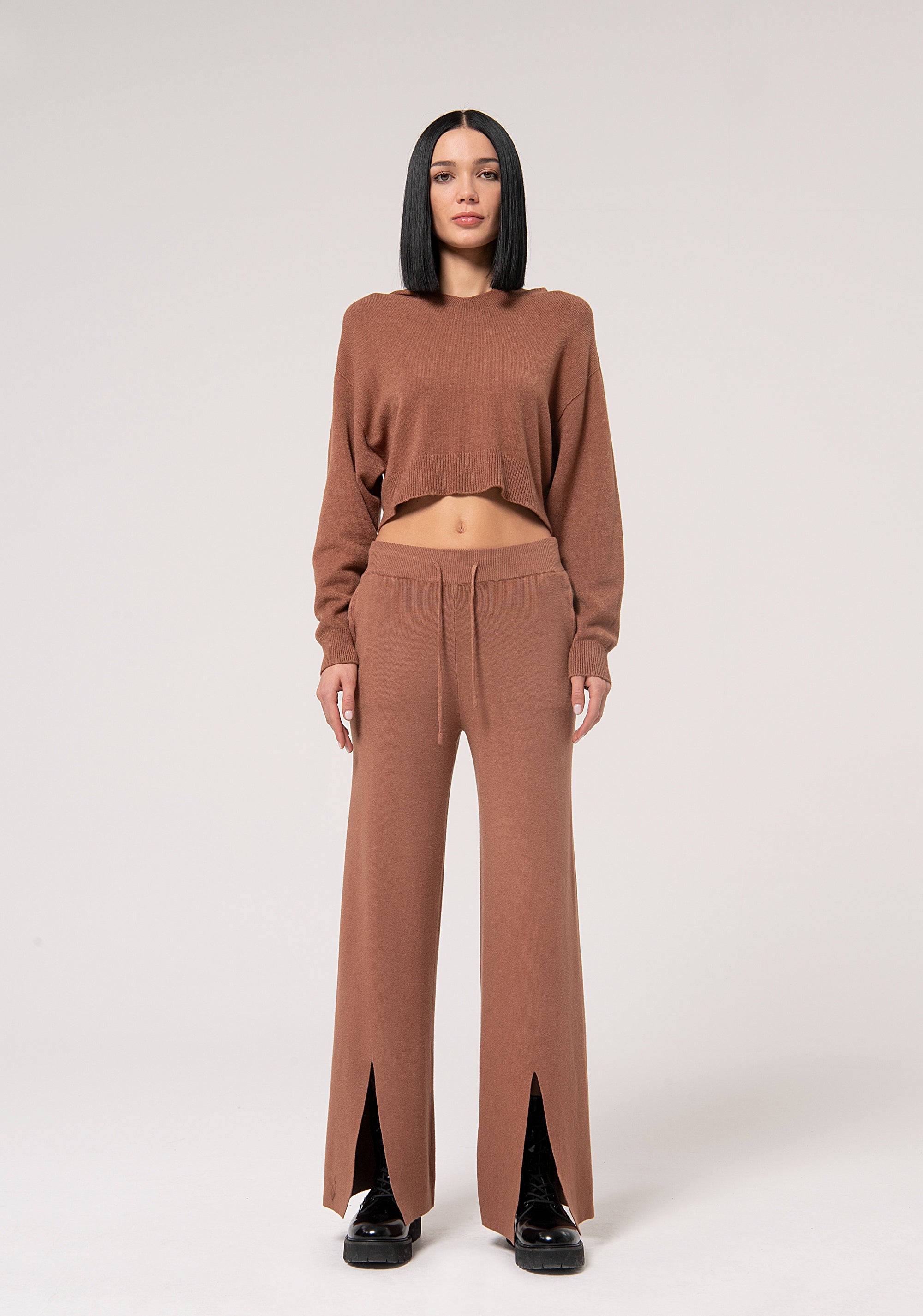 Maglia crop con cappuccio FJ24WT7009K42001-315 Fracomina