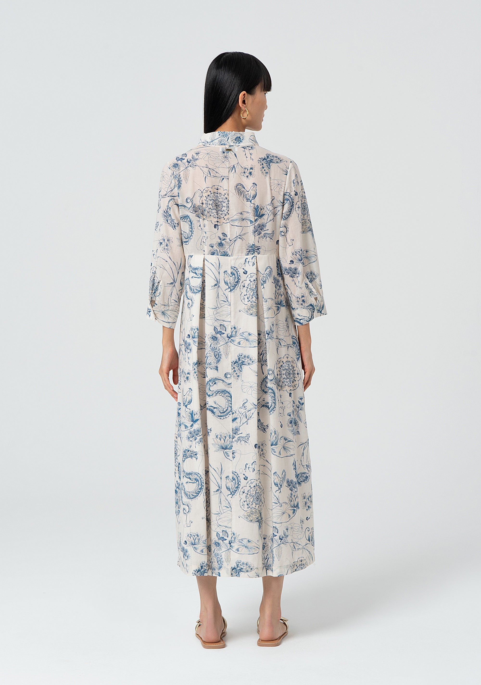 Abito chemisier regular lungo in fantasia FJ25SD3004W621N4-283 Fracomina