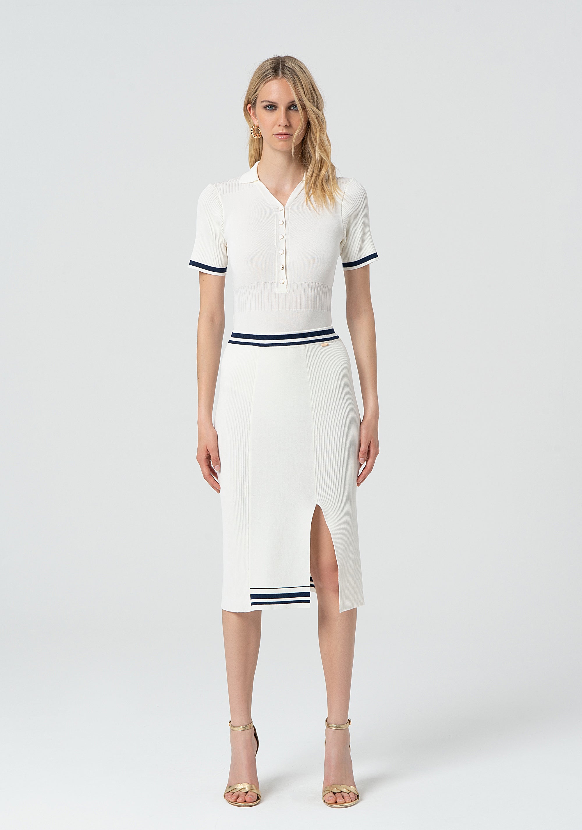 Gonna slim midi in maglia