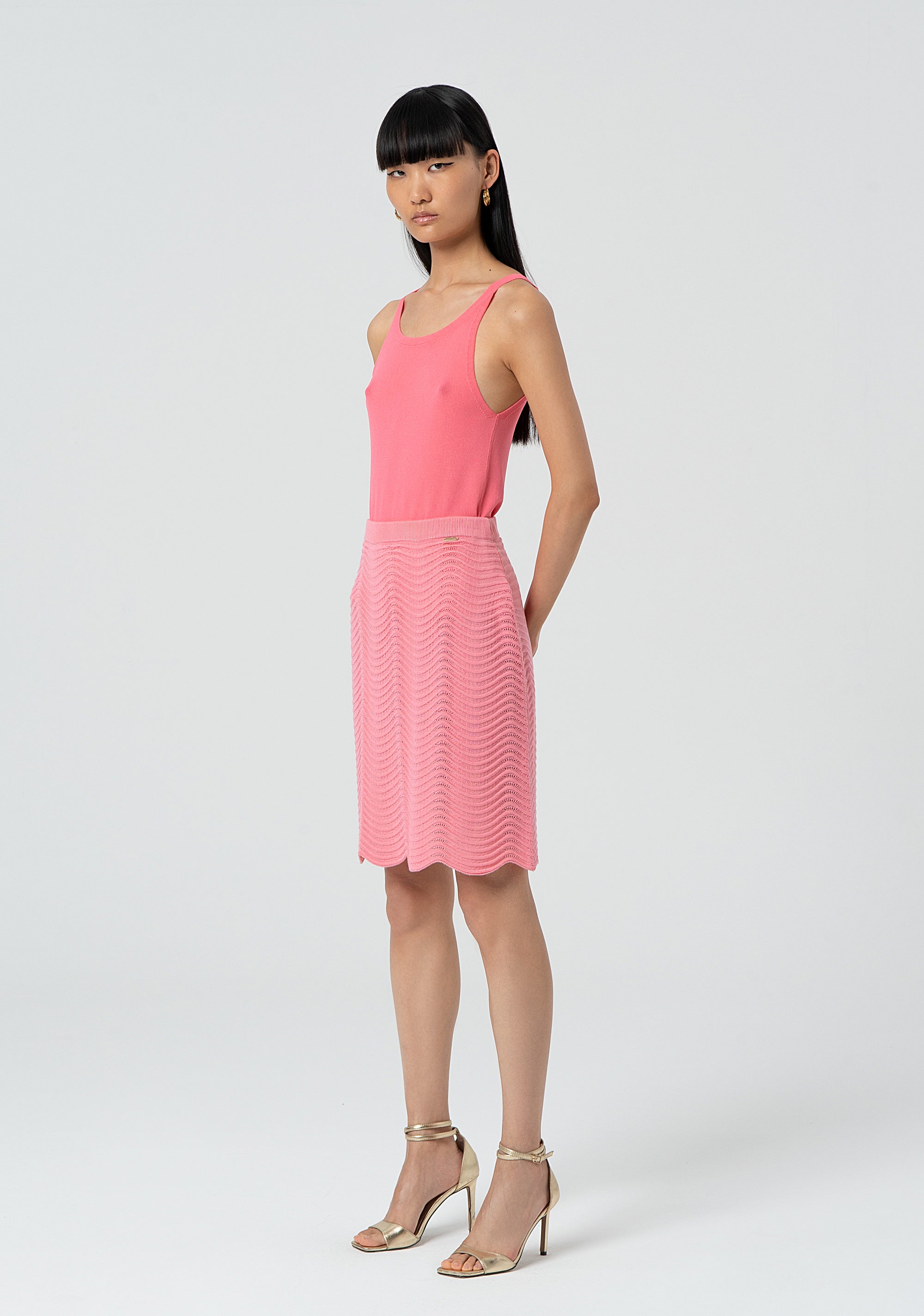 Gonna slim in maglia midi FJ25SG4004K50501-107 Fracomina