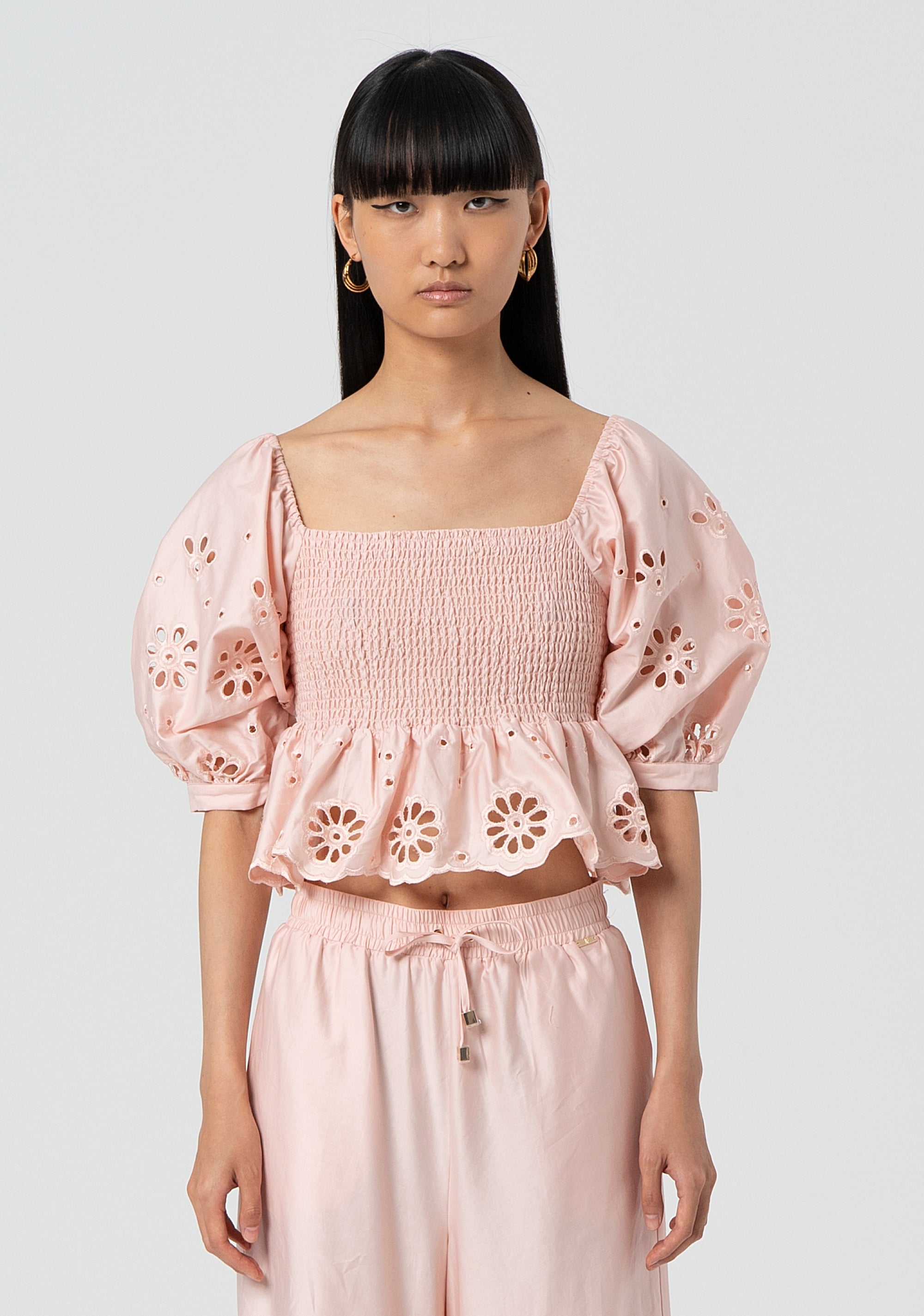 Top cropped in cotone FJ25ST1001W400E5-F32 Fracomina