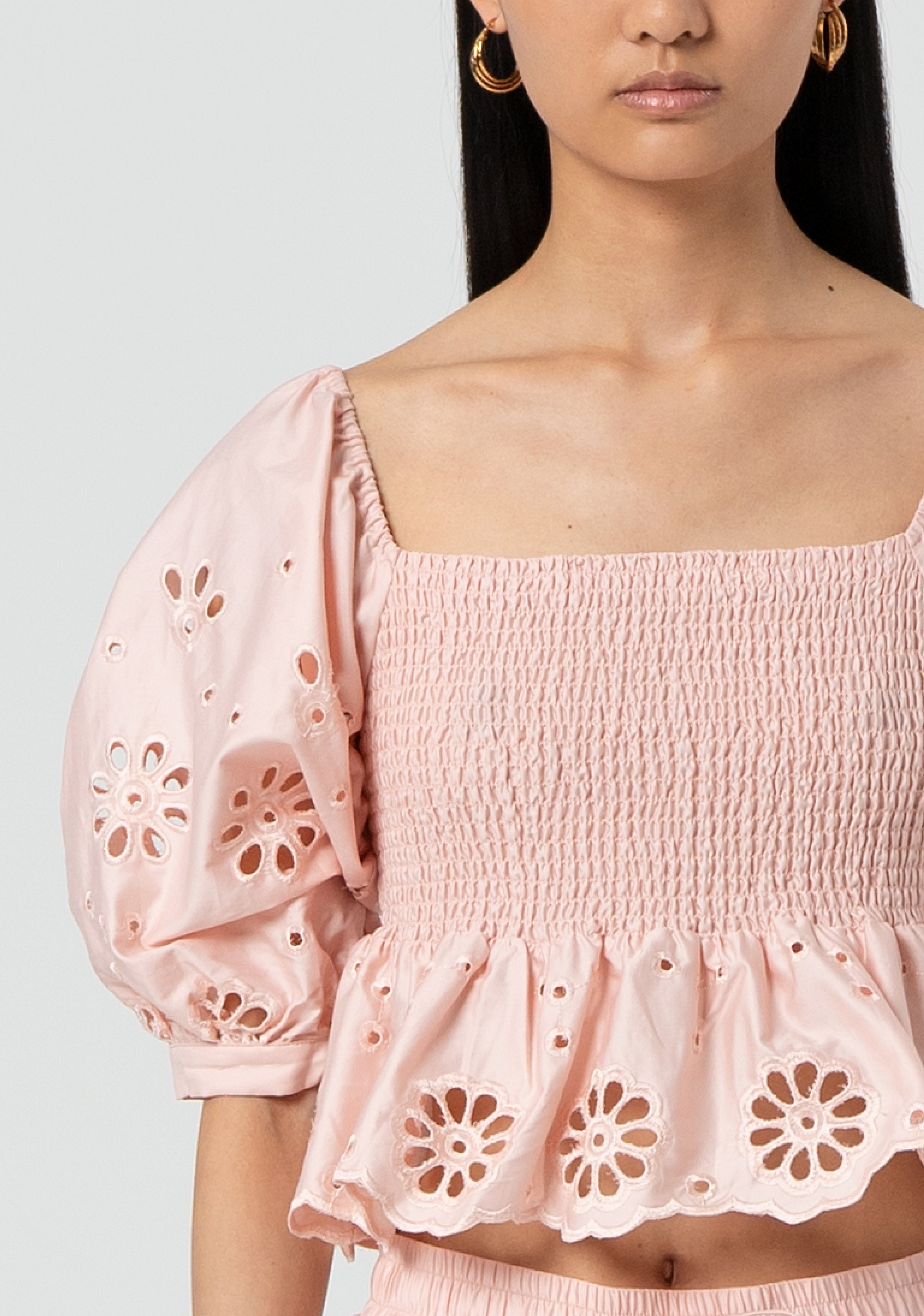 Top cropped in cotone FJ25ST1001W400E5-F32 Fracomina