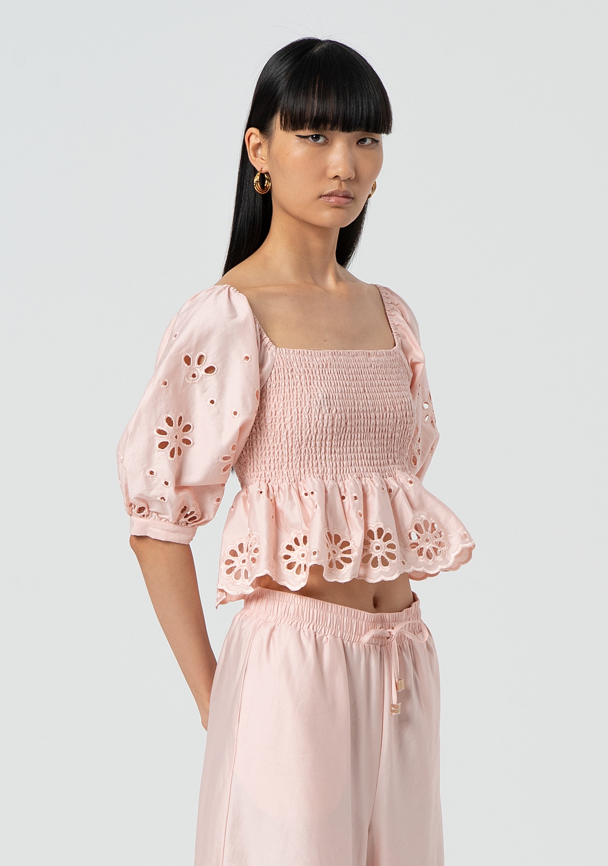 Top cropped in cotone FJ25ST1001W400E5-F32 Fracomina