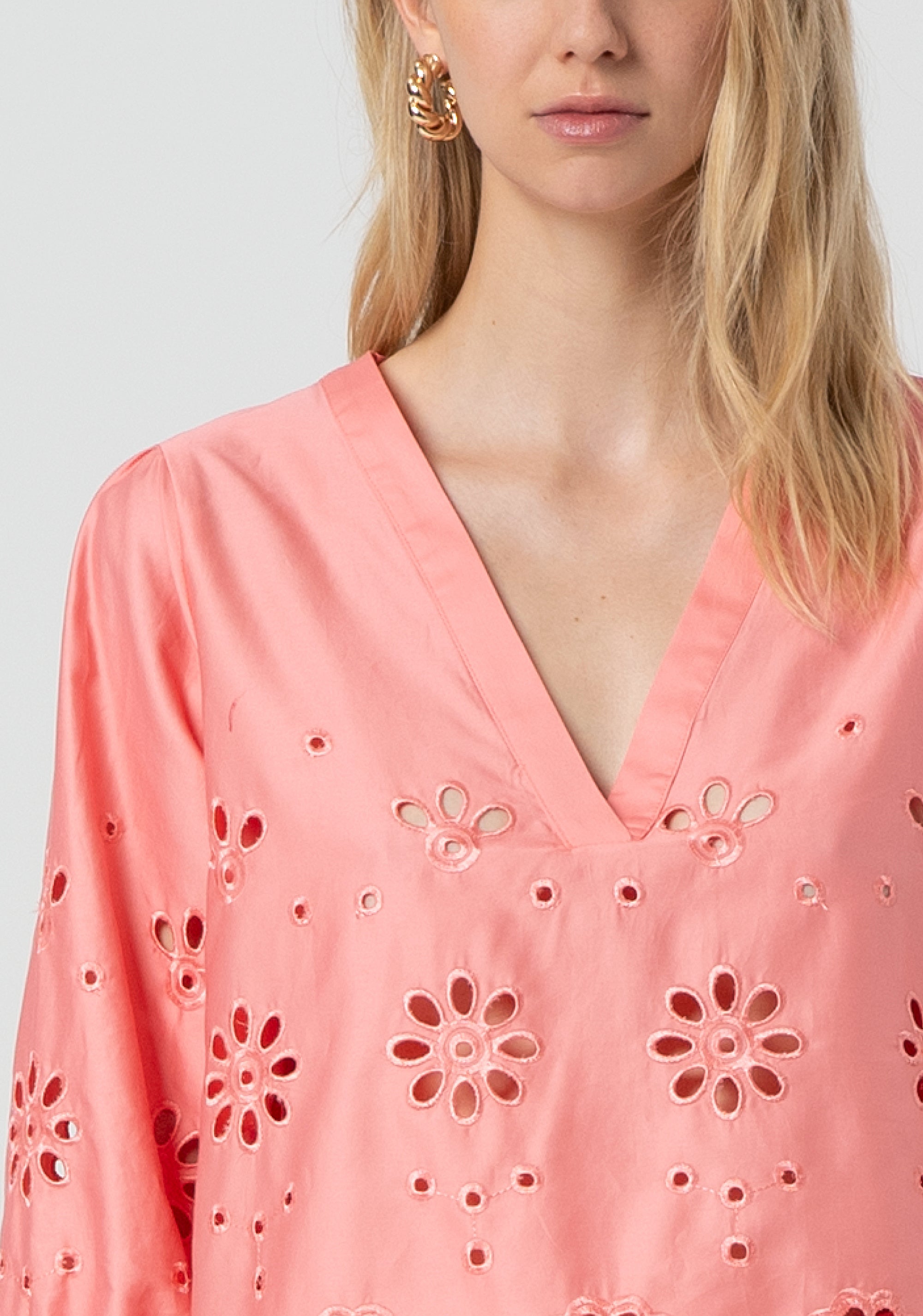 Blusa regular in pizzo San Gallo FJ25ST1002W400E5-107 Fracomina