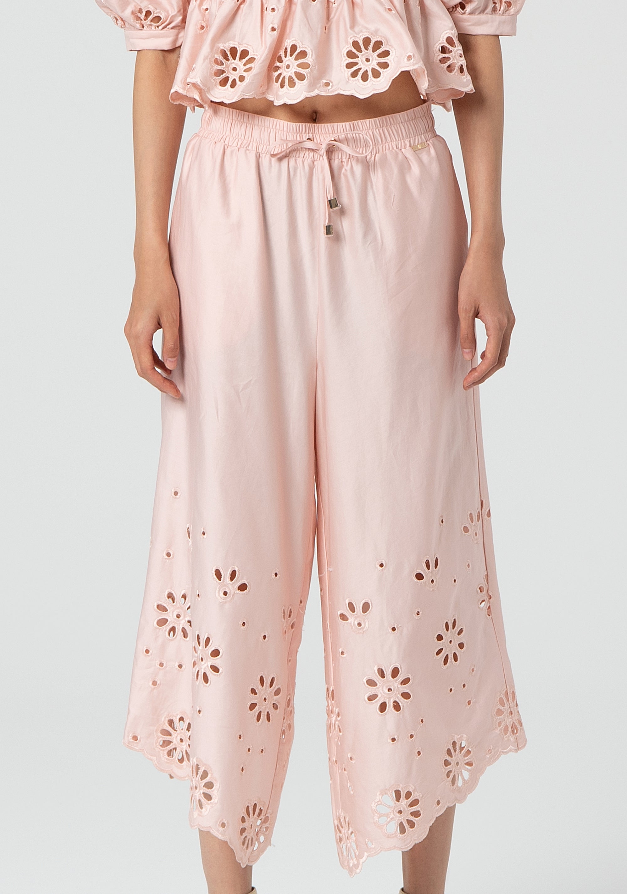 Pantalone cropped in pizzo San Gallo FJ25SV3002W400E5-F32 Fracomina