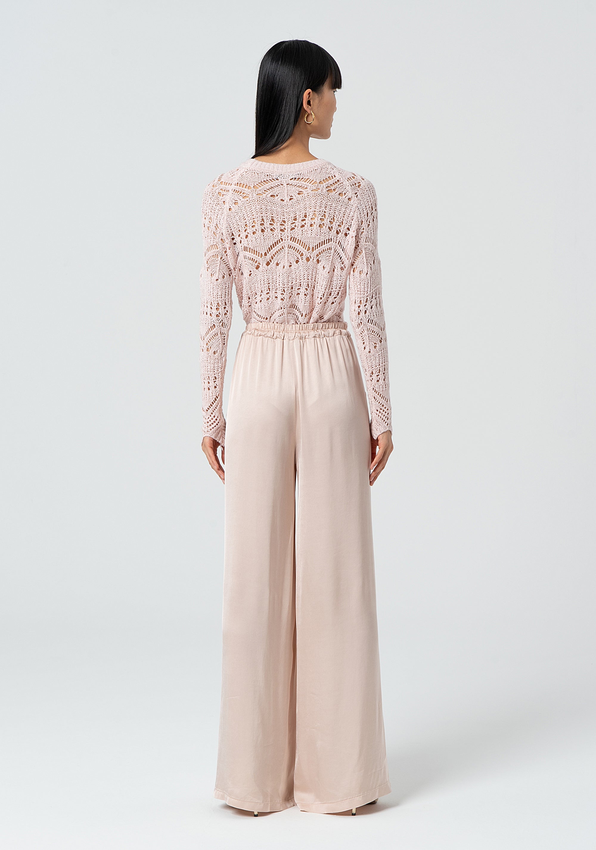 Pantalone palazzo wide in viscosa FJ25SV3003W45101-E06 Fracomina