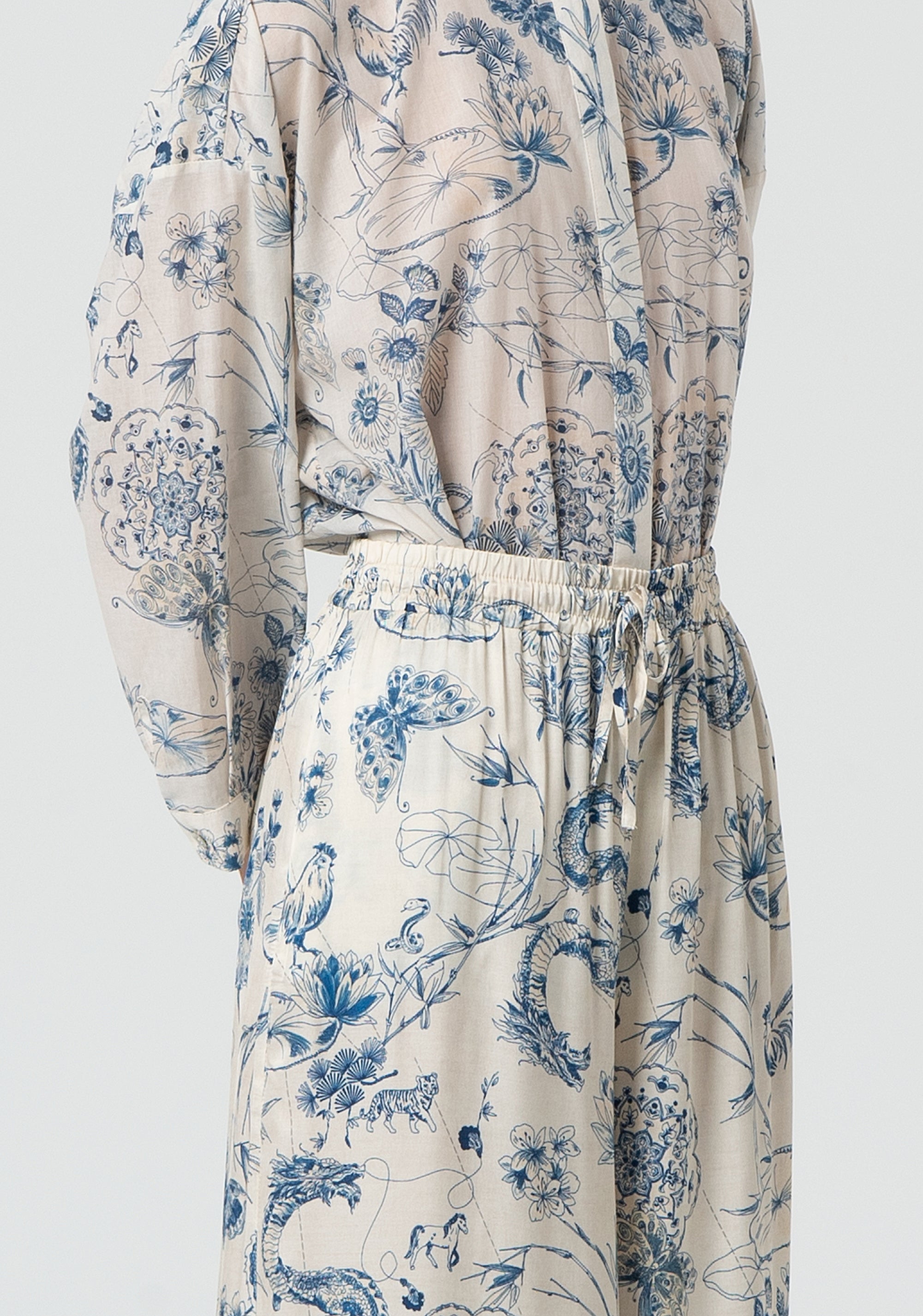 Pantalone palazzo wide in fantasia FJ25SV3004W451N4-283 Fracomina