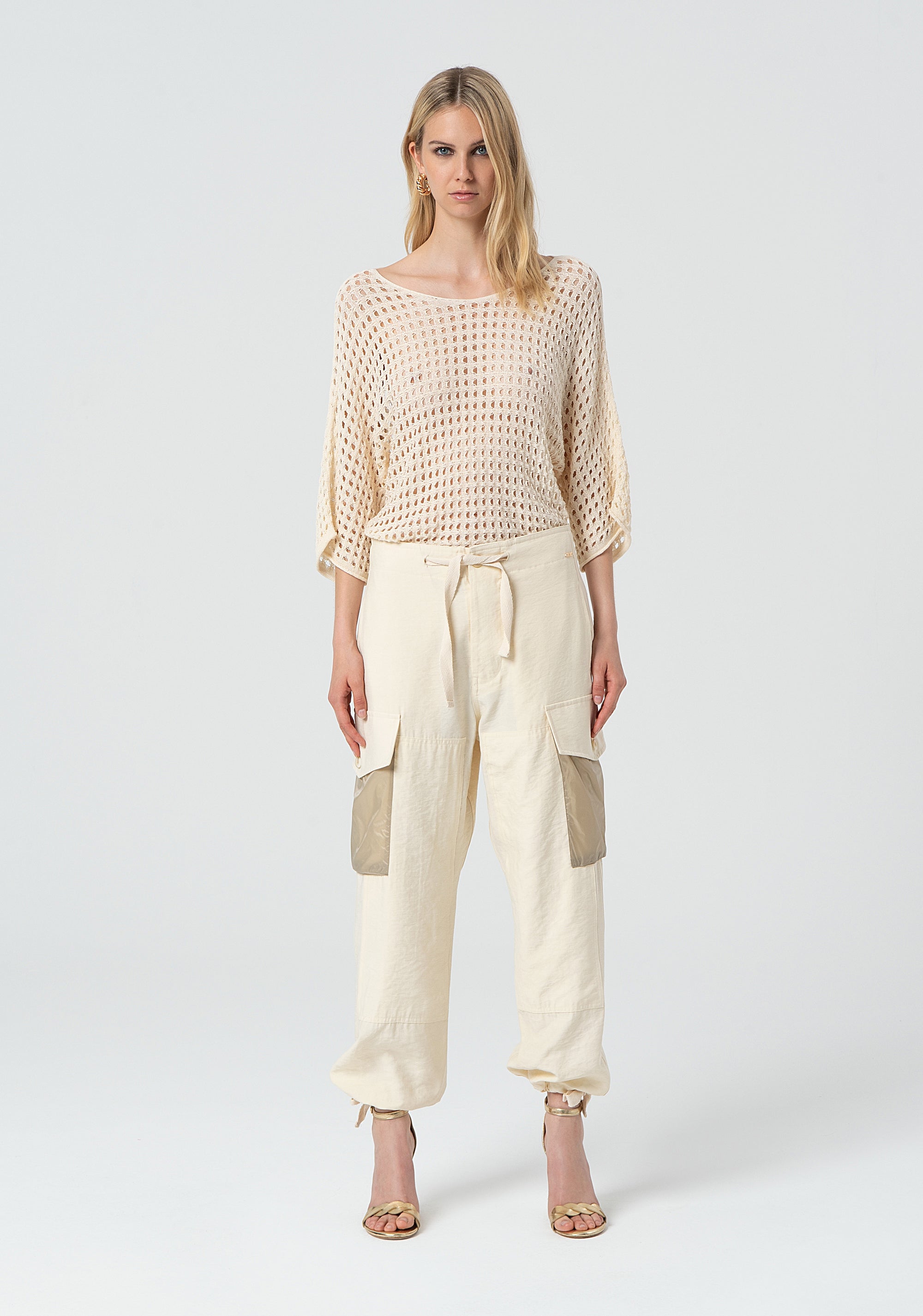 Pantalone cargo in viscosa FJ25SVC001W42601-B59 Fracomina