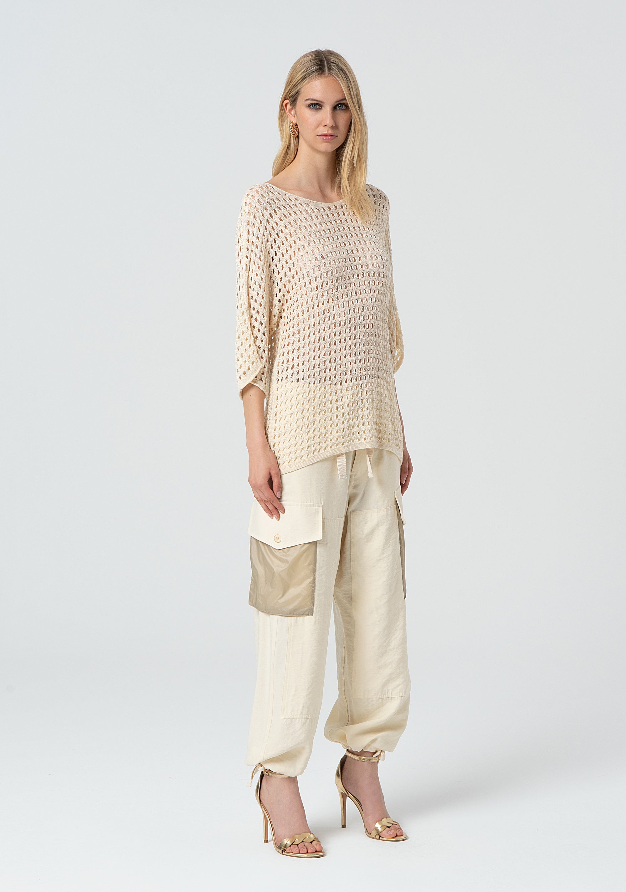 Pantalone cargo in viscosa FJ25SVC001W42601-B59 Fracomina