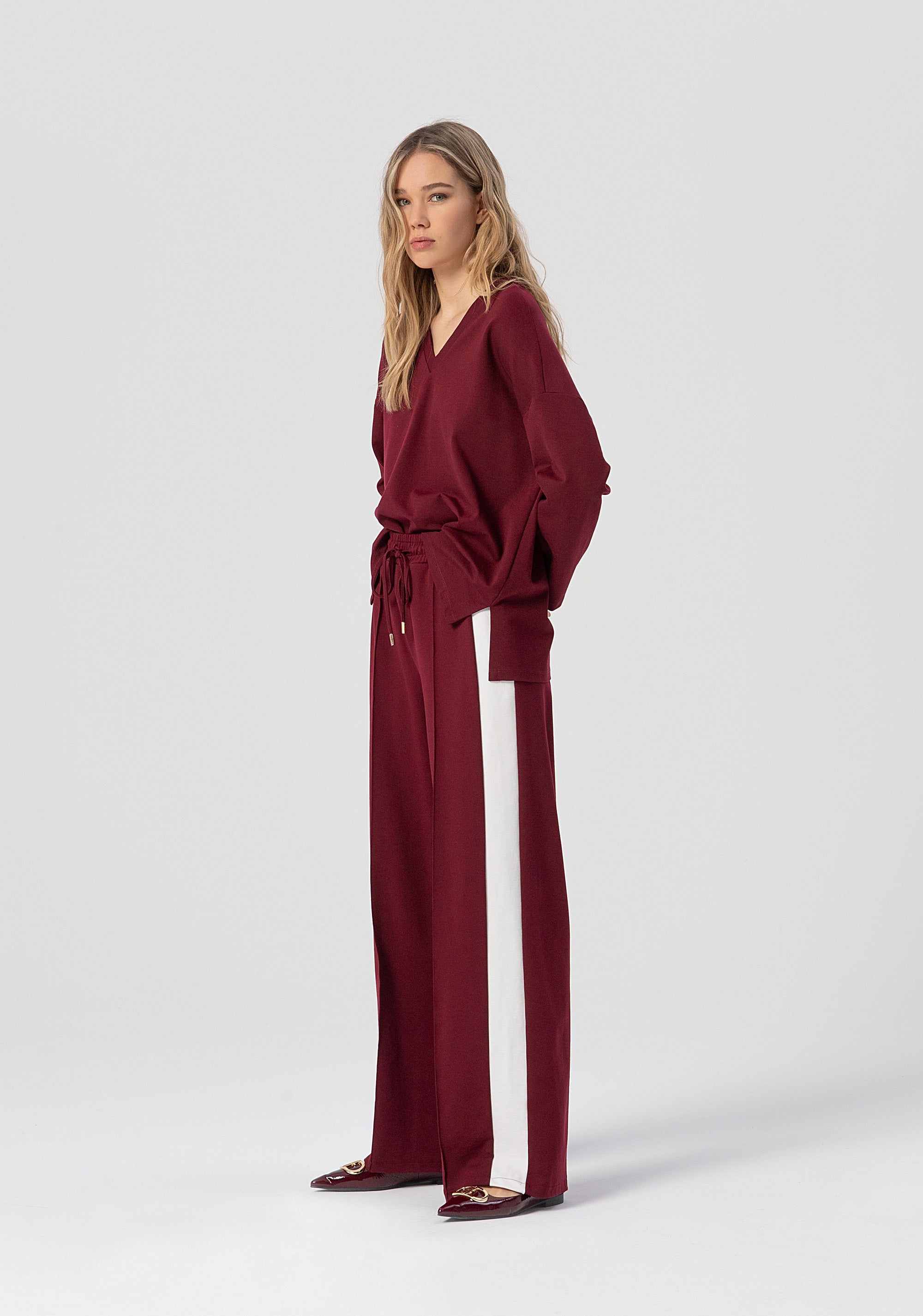 Pantaloni a palazzo in viscosa FJ25WV3002W72701-M22 Fracomina