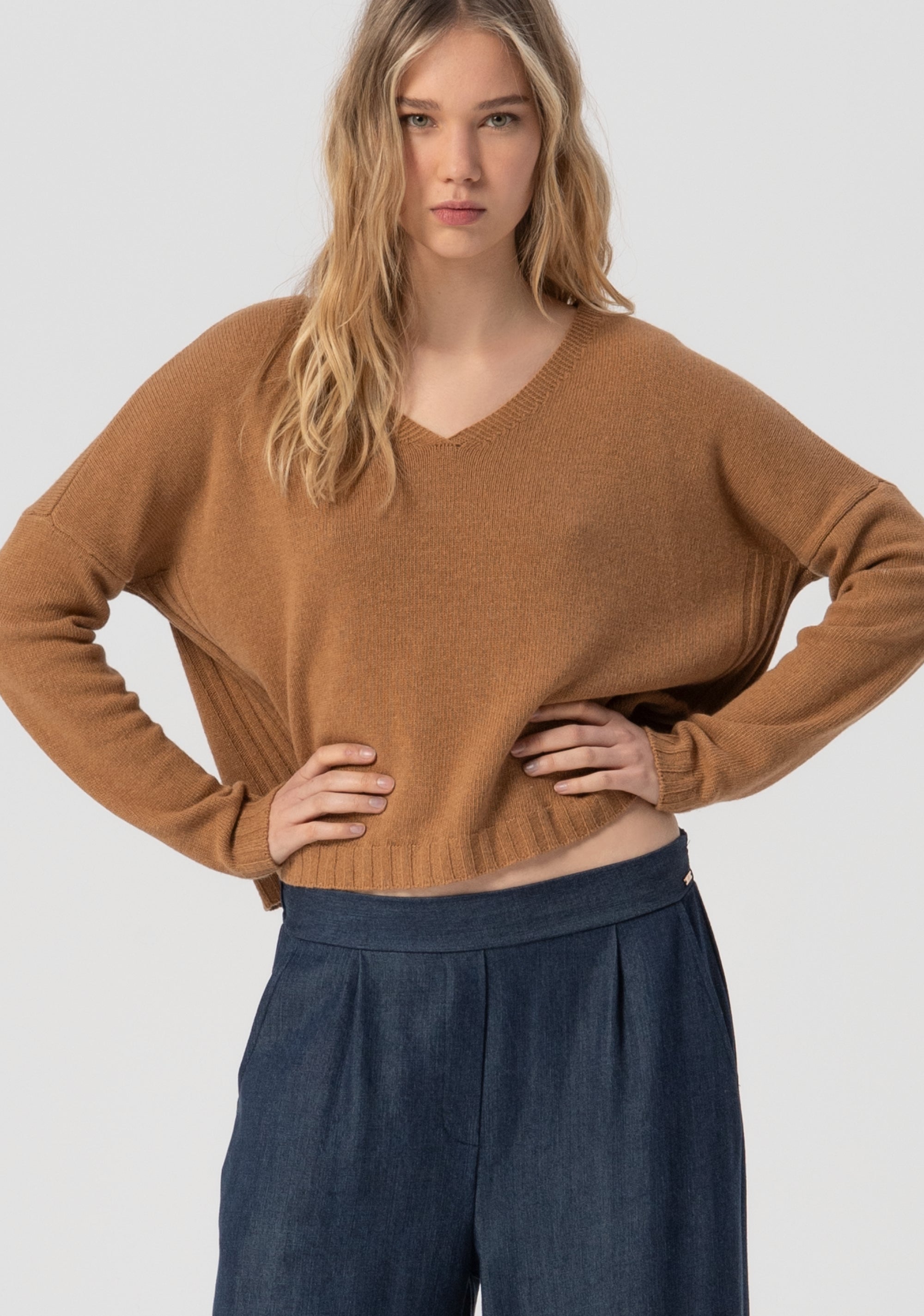 Pantalone a palazzo in fluido lyocell FJ25WV3003W78301-166 Fracomina