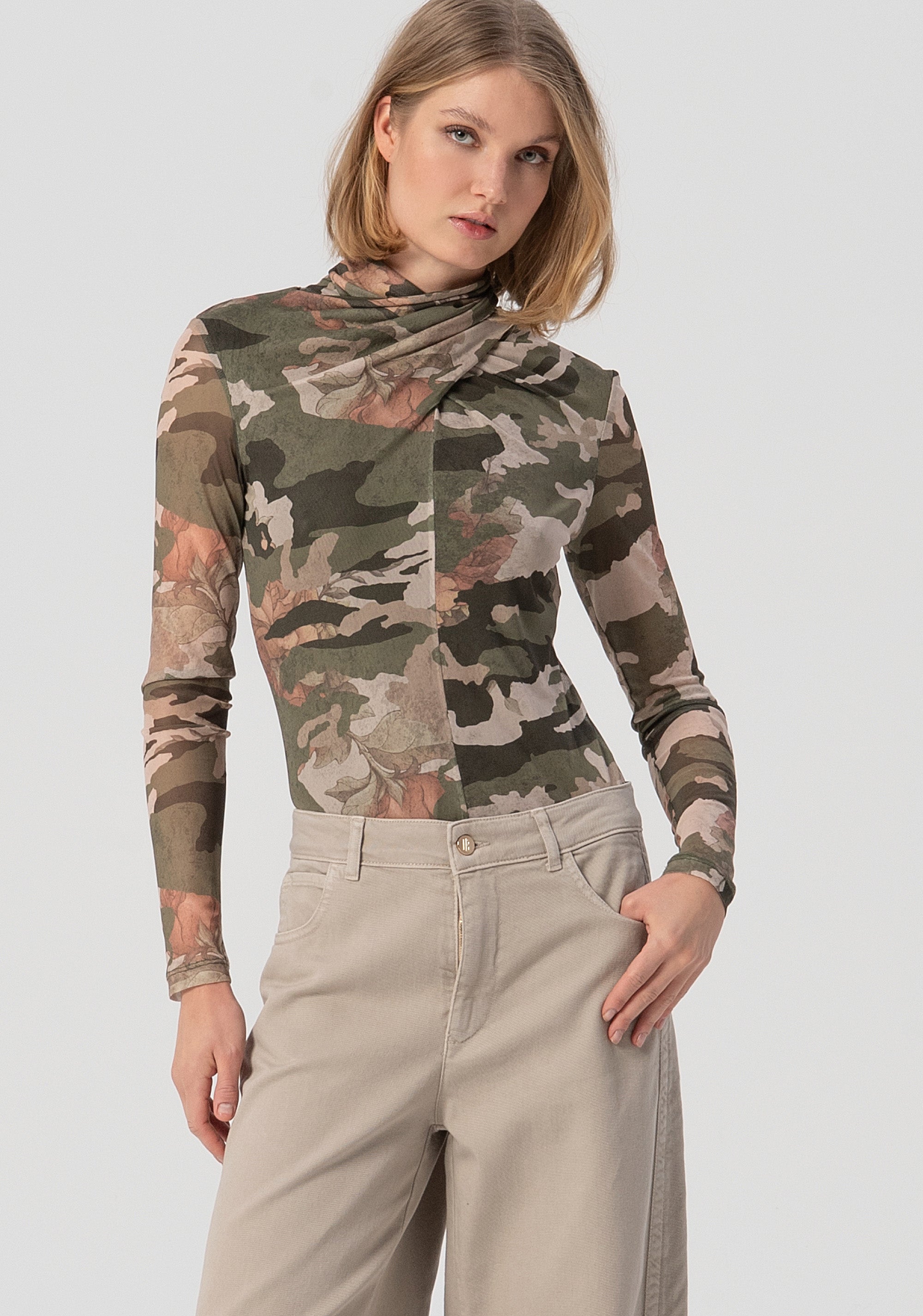 Pantalone a palazzo in cotone FJ25WV3010W53001-257 Fracomina