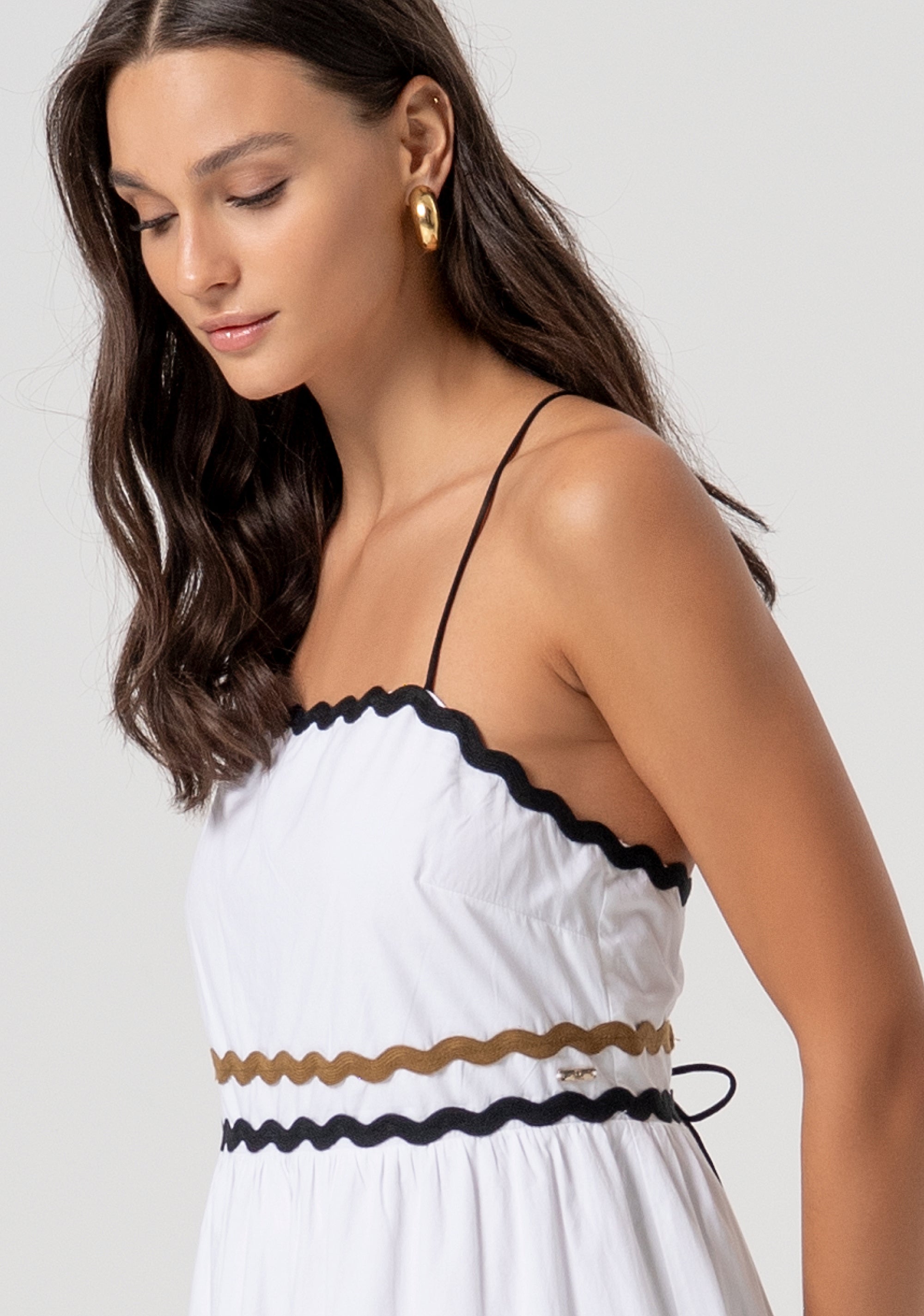 Abito senza maniche lungo in cotone FJ26SD3001W40001-278 Fracomina