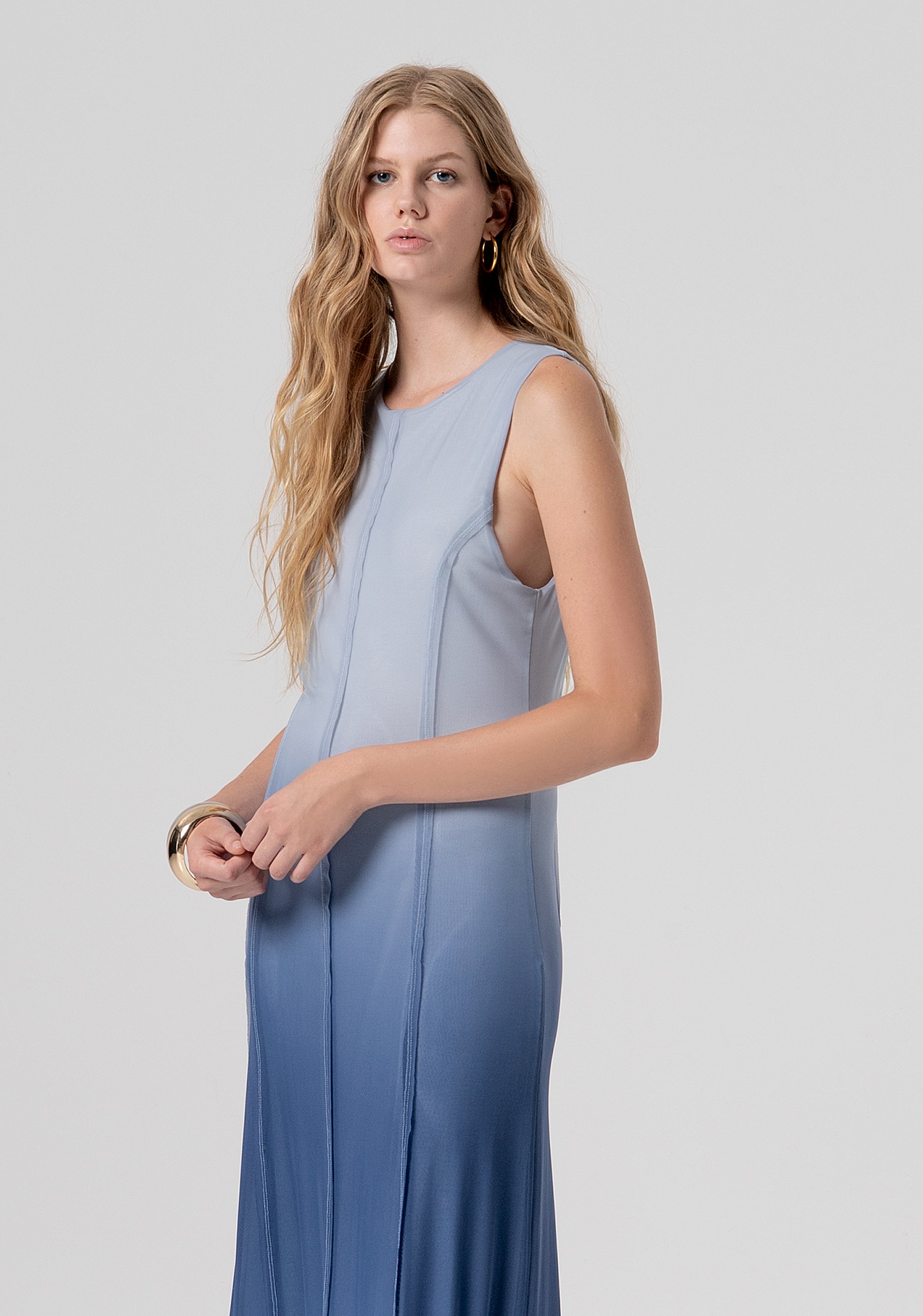 Abito aderente lungo con effetto sfumato FJ26SD3003W42401-M43 Fracomina