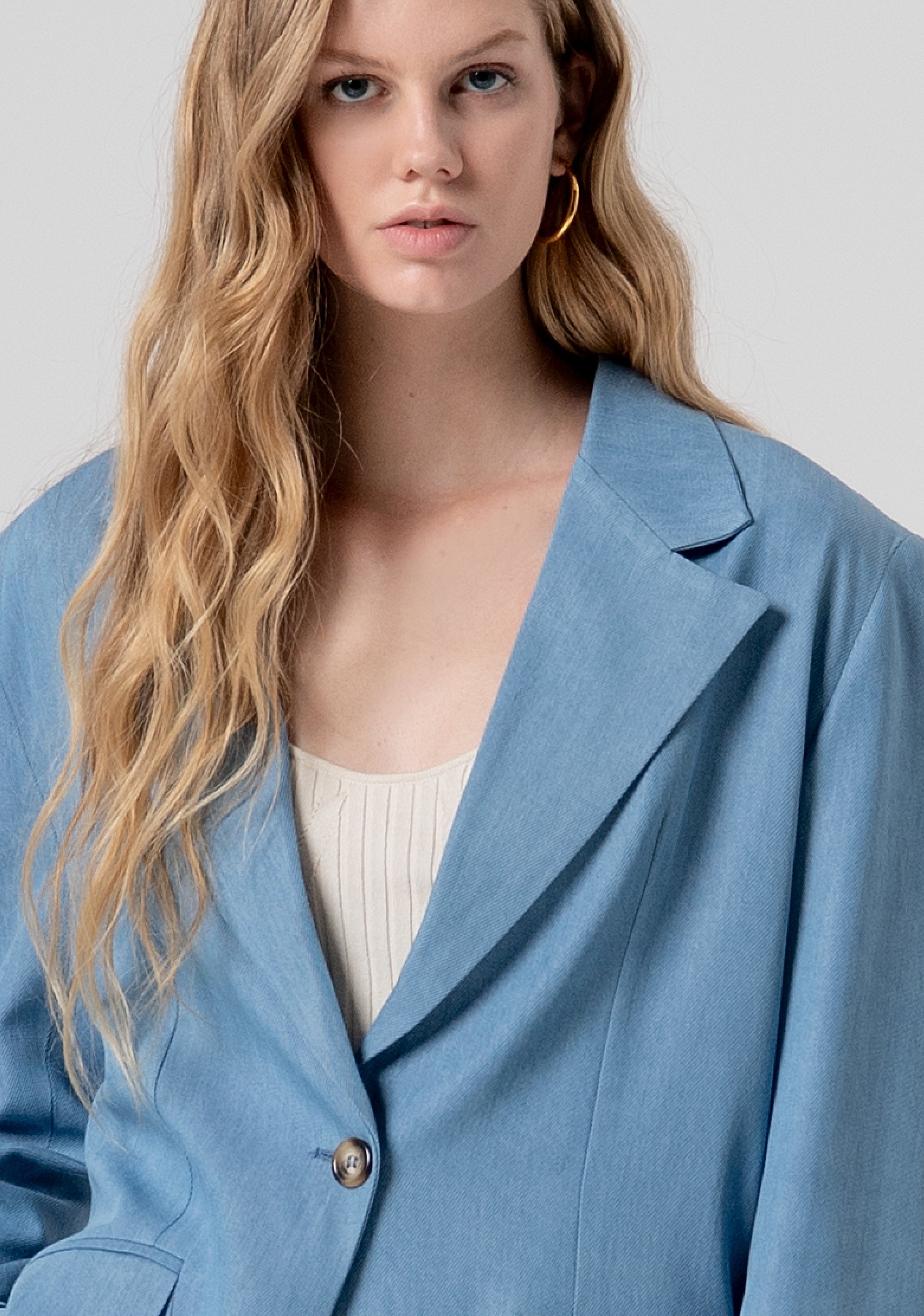 Blazer regular lungo in lyocell FJ26SJ3002W78301-175 Fracomina