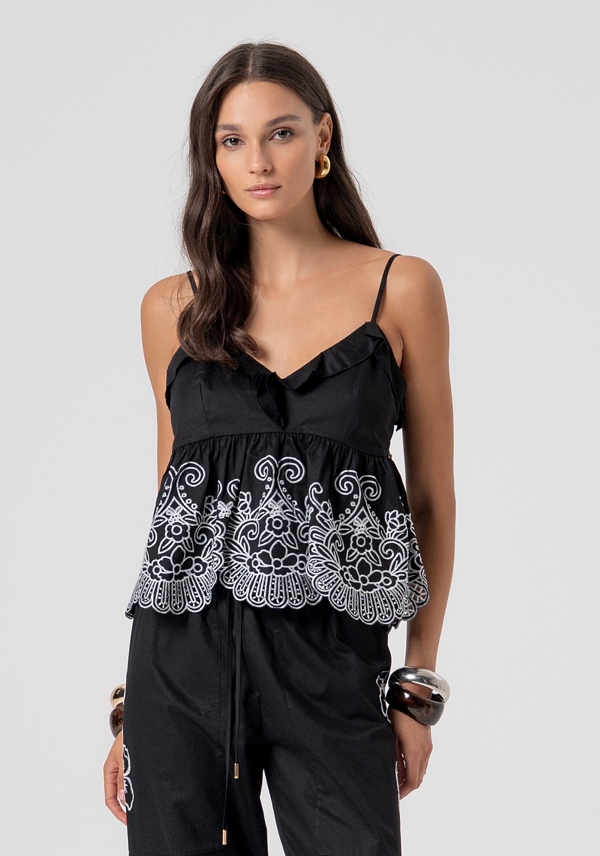 Top senza maniche in cotone FJ26ST2001W400E5-816 Fracomina