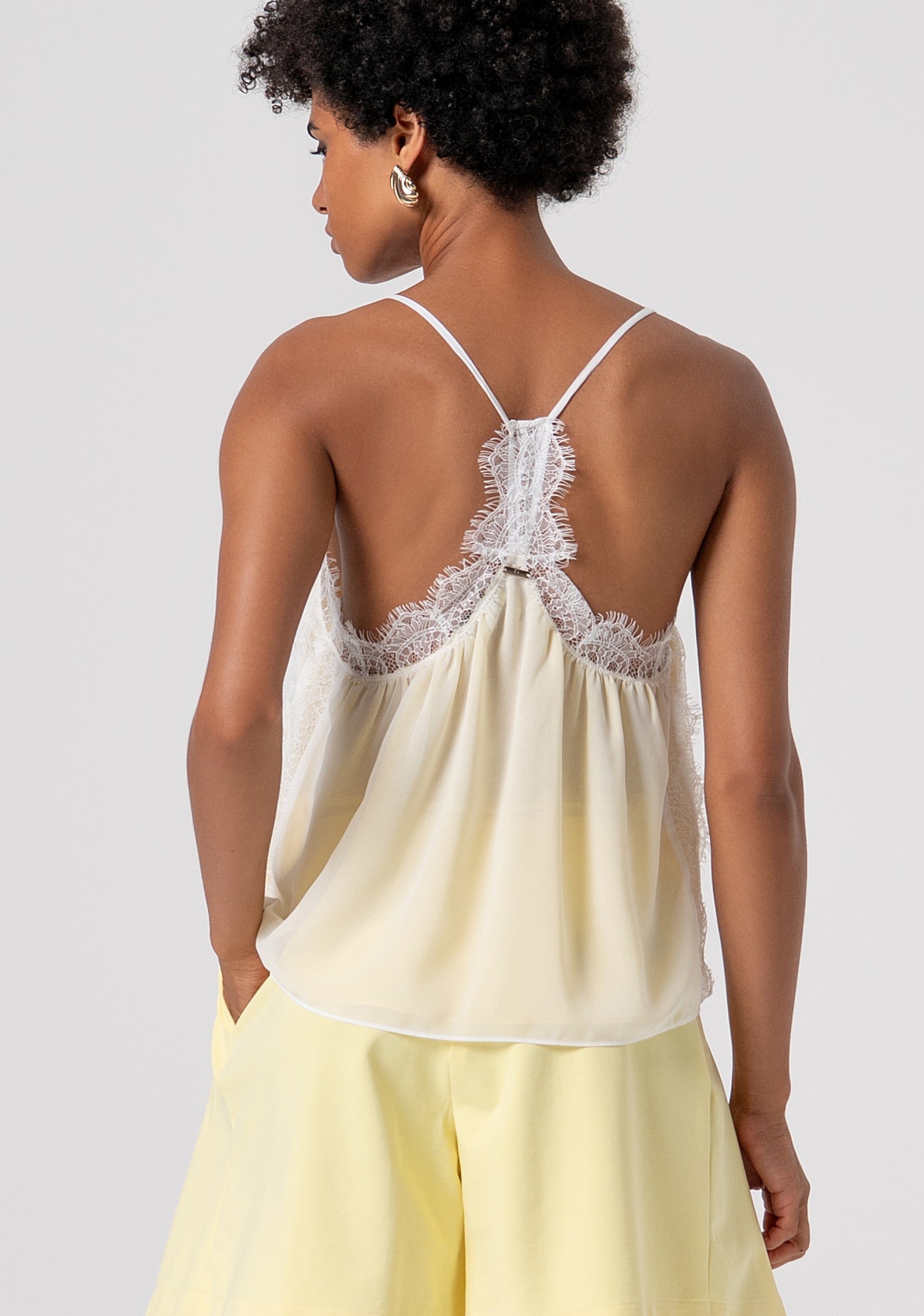 Top senza maniche in georgette FJ26ST2004W412G1-M38 Fracomina