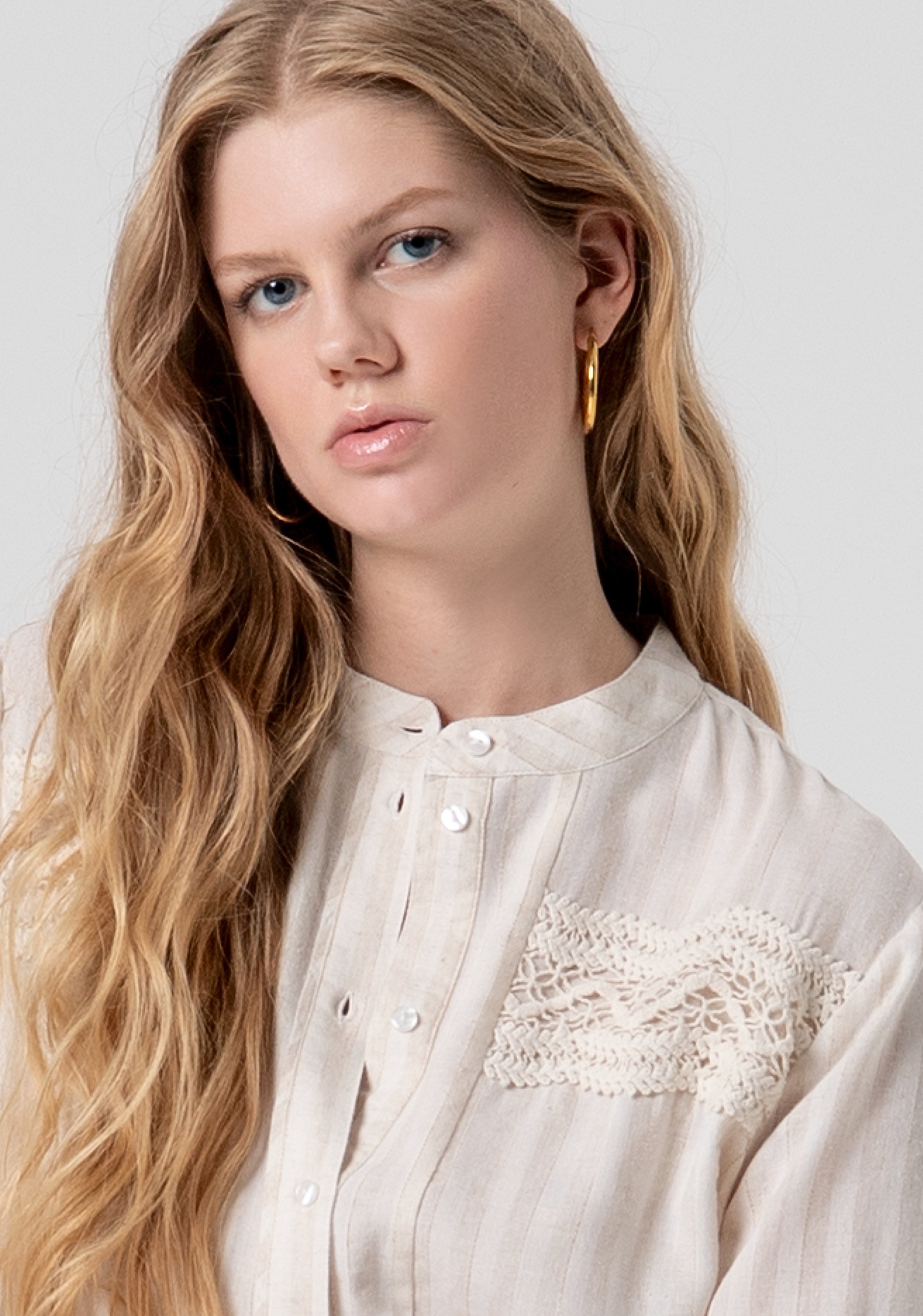 Camicia regular con lino FJ26ST6001W839N8-662 Fracomina