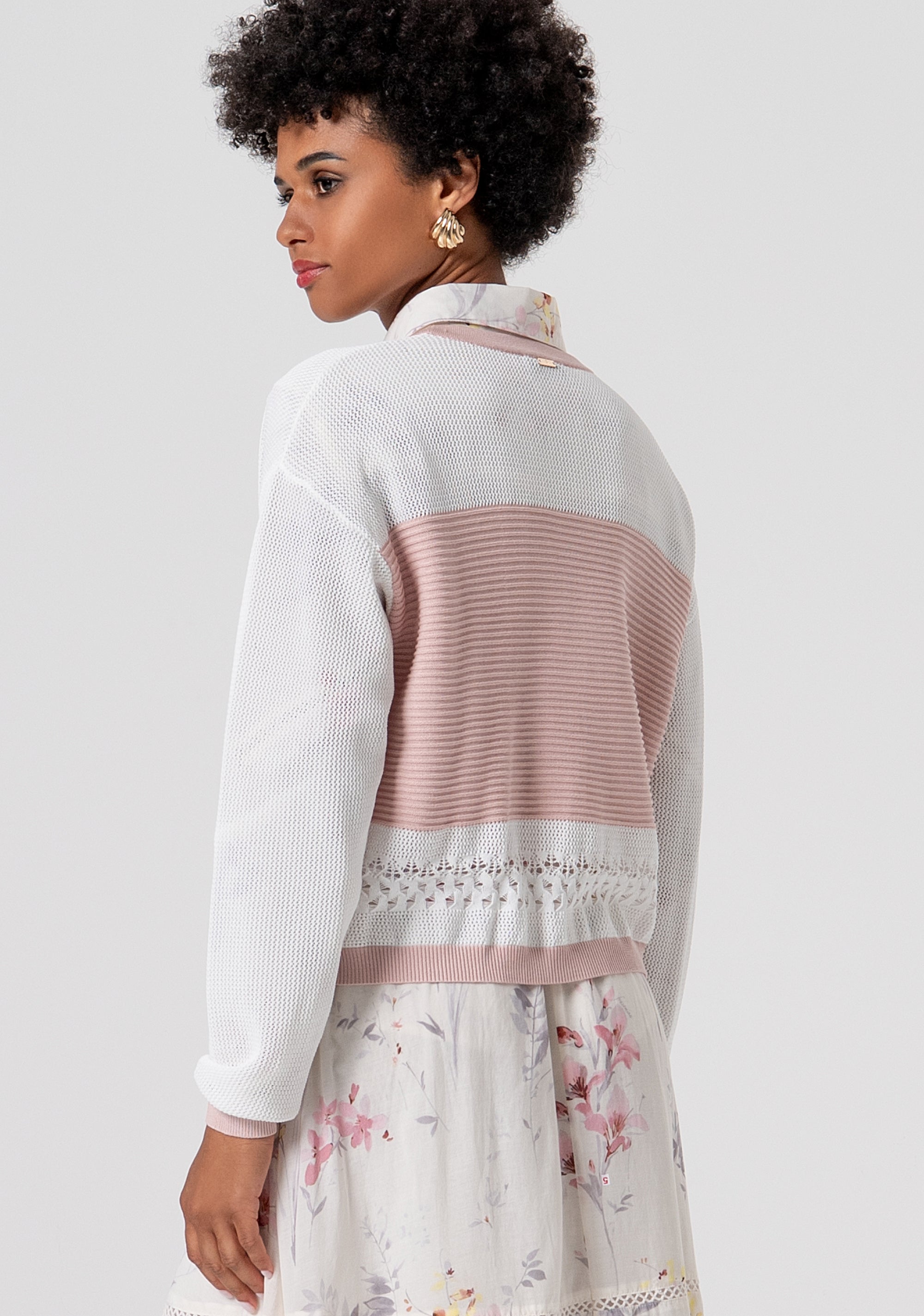 Cardigan regular con maniche lunghe FJ26ST8001K435S3-G95 Fracomina