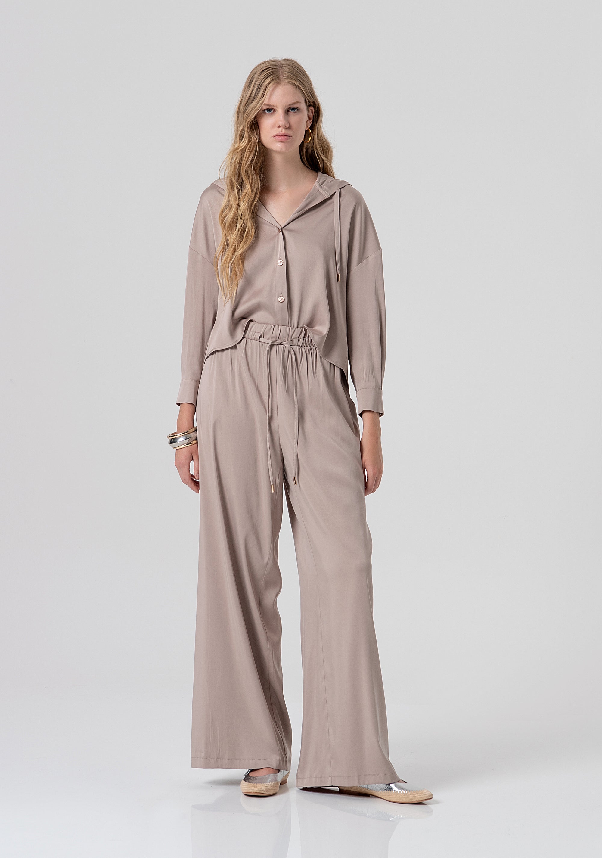 Pantalone wide a palazzo con tencel FJ26SV3005W61701-251 Fracomina