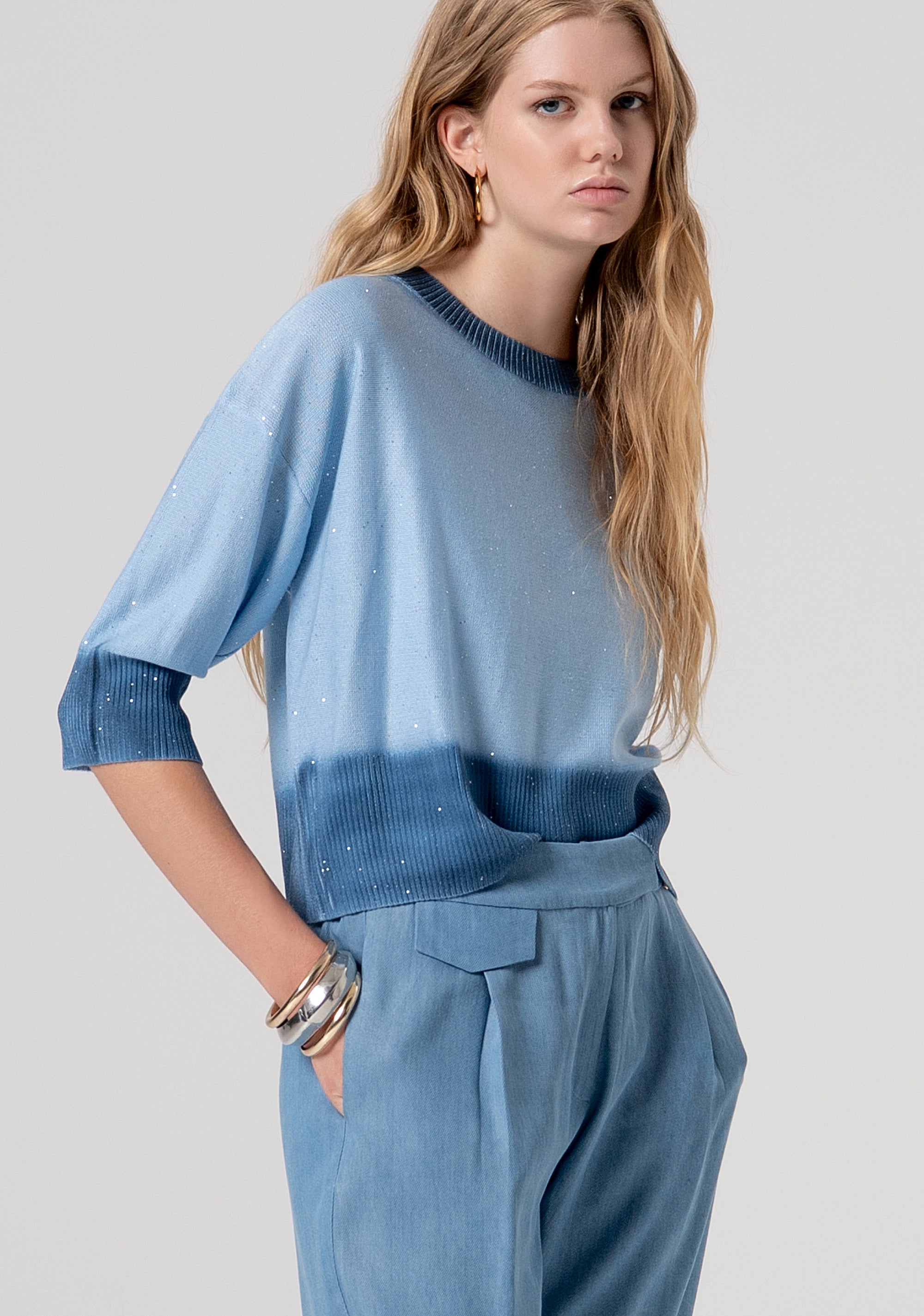 Pantalone carrot in lyocell FJ26SV4001W78301-175 Fracomina