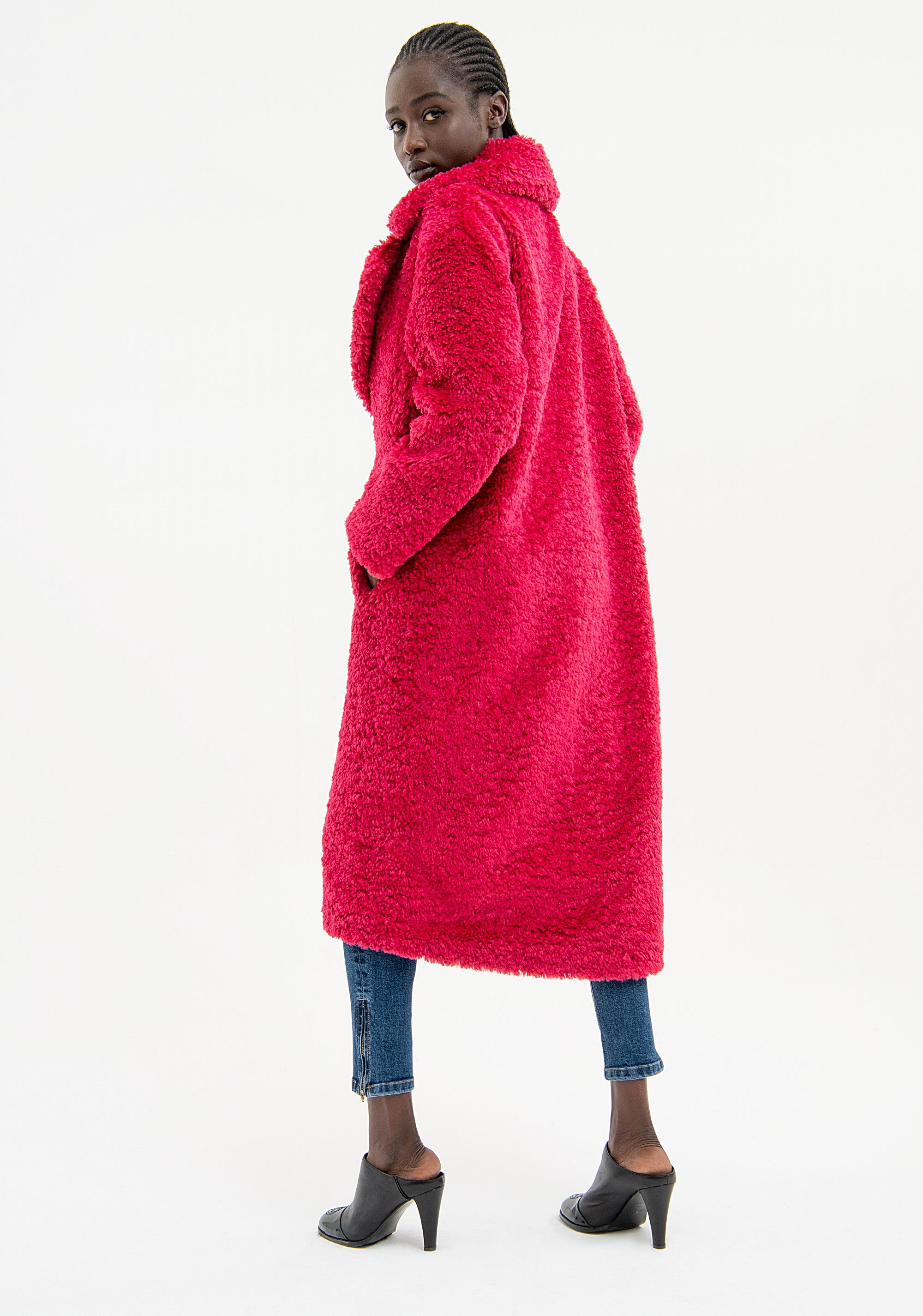 Cappotto regular lungo in eco pelliccia FP23WC4006O44501 Fracomina