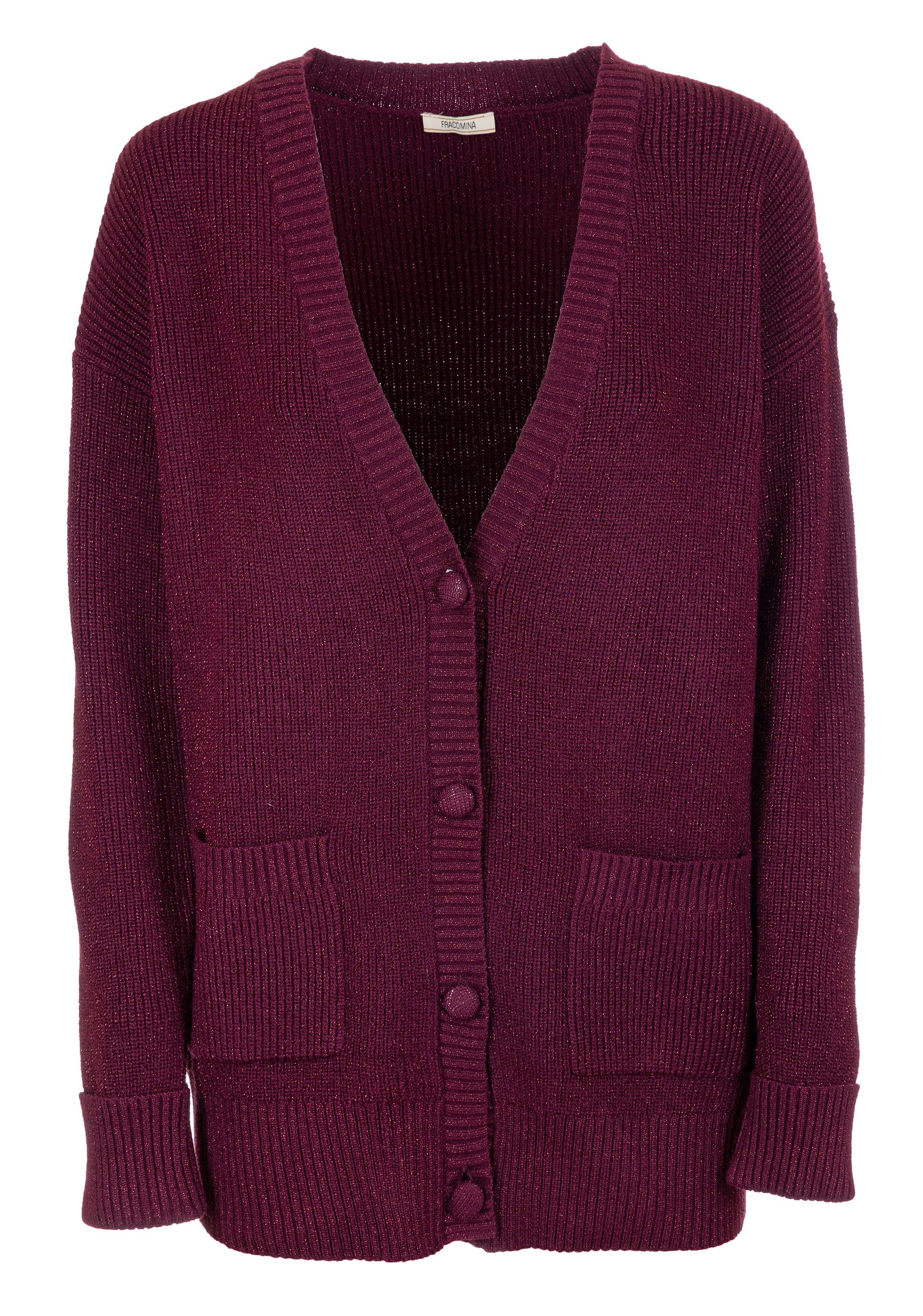 Cardigan over con lurex FP23WT8007K502Q7 Fracomina