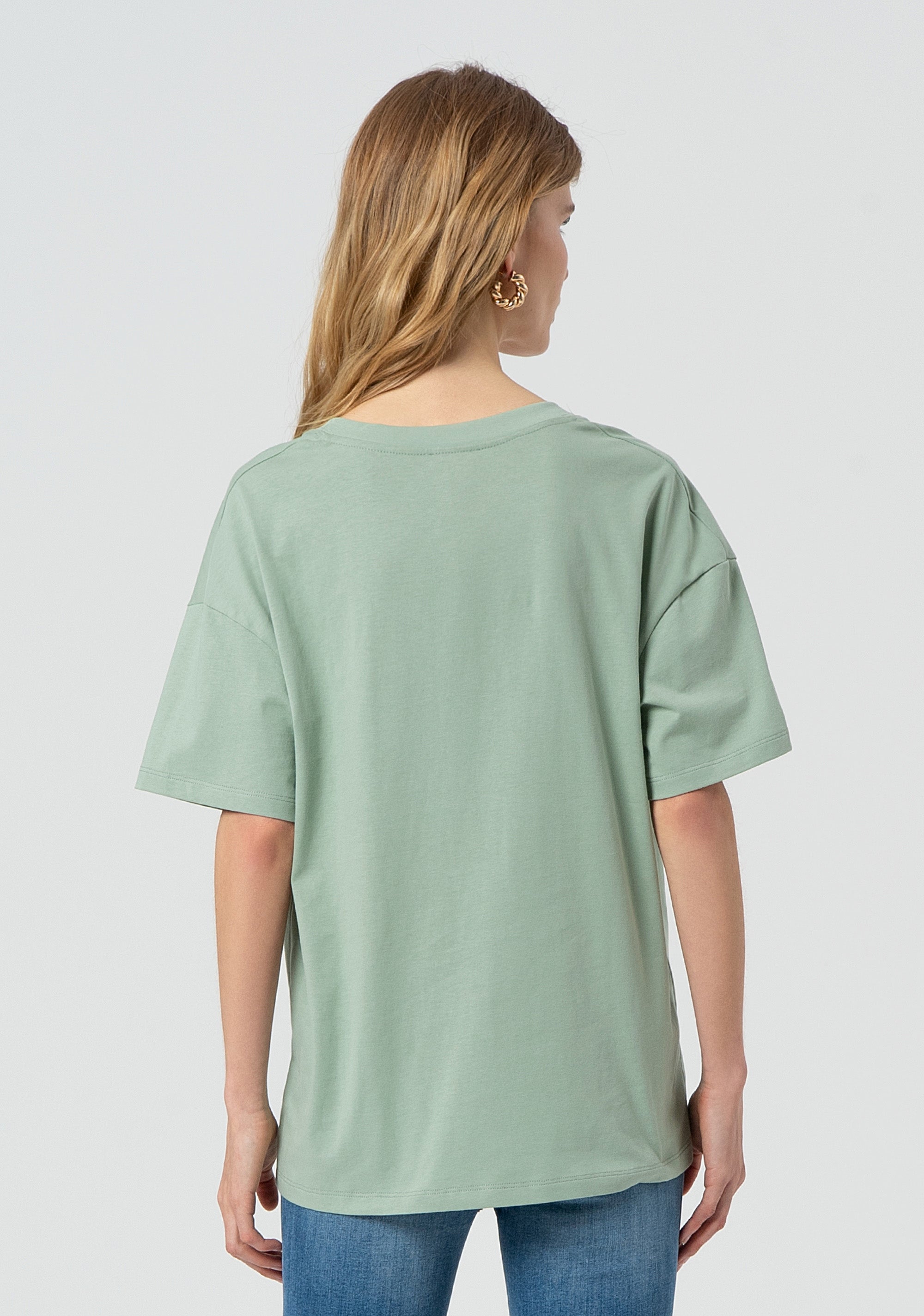 T-shirt over in jersey FP25ST3015J48001-247 Fracomina