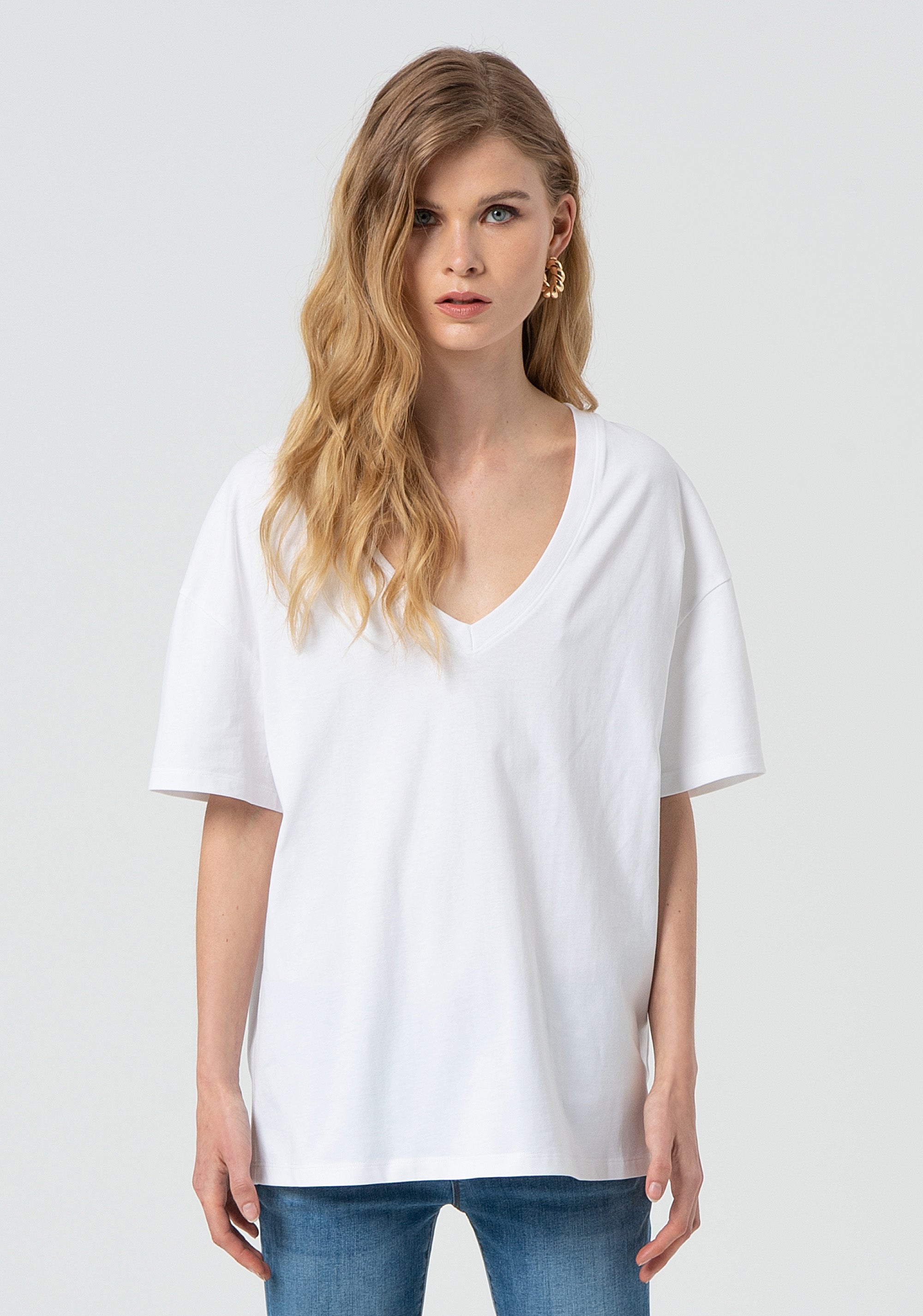 T-shirt over in jersey FP25ST3015J48001-278 Fracomina