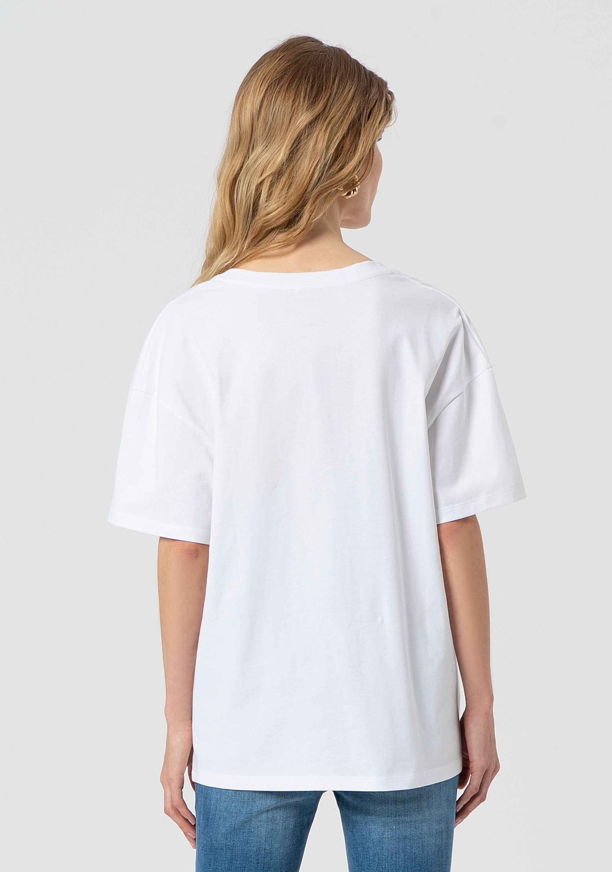 T-shirt over in jersey FP25ST3015J48001-278 Fracomina