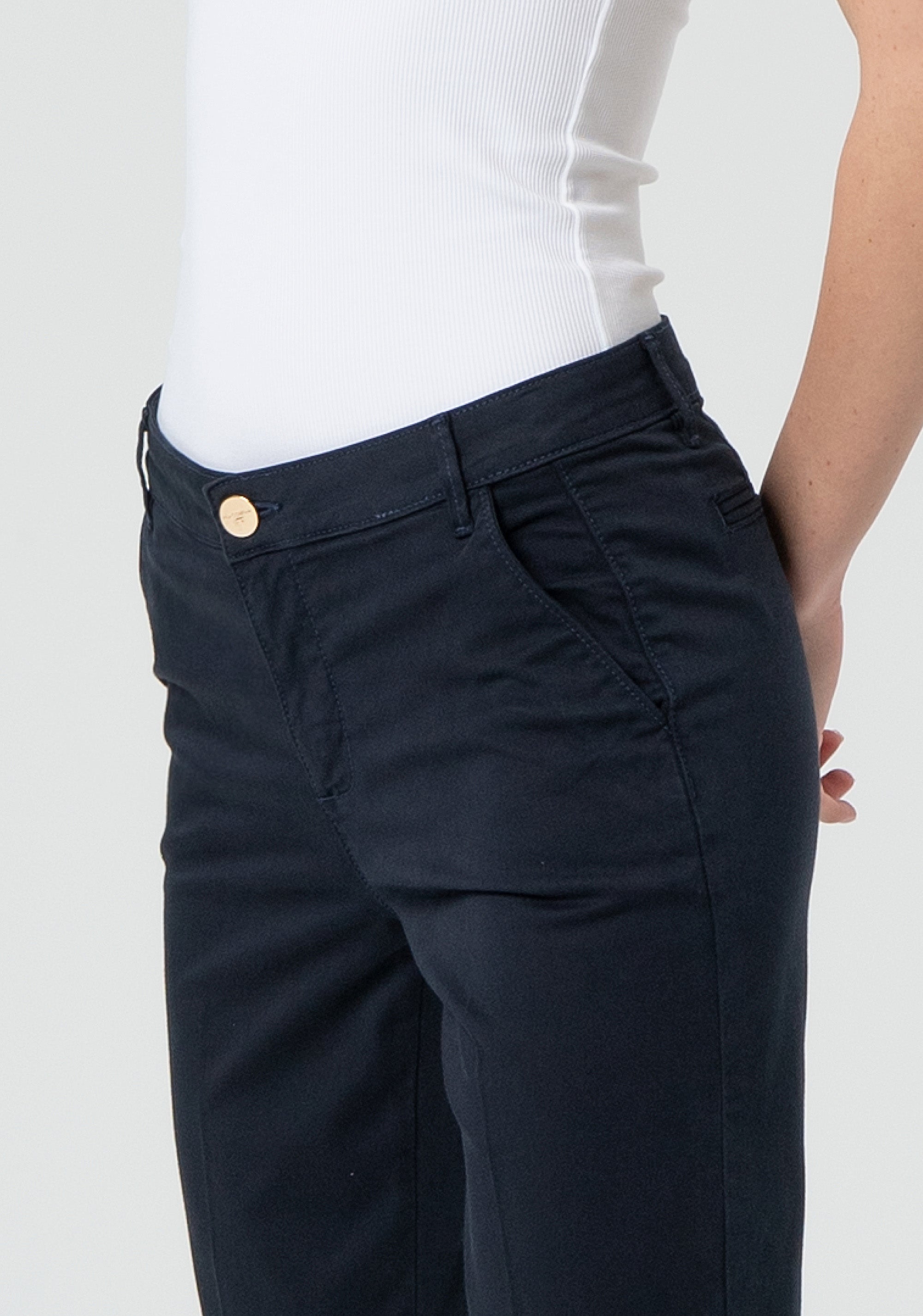 Pantalone regular in raso