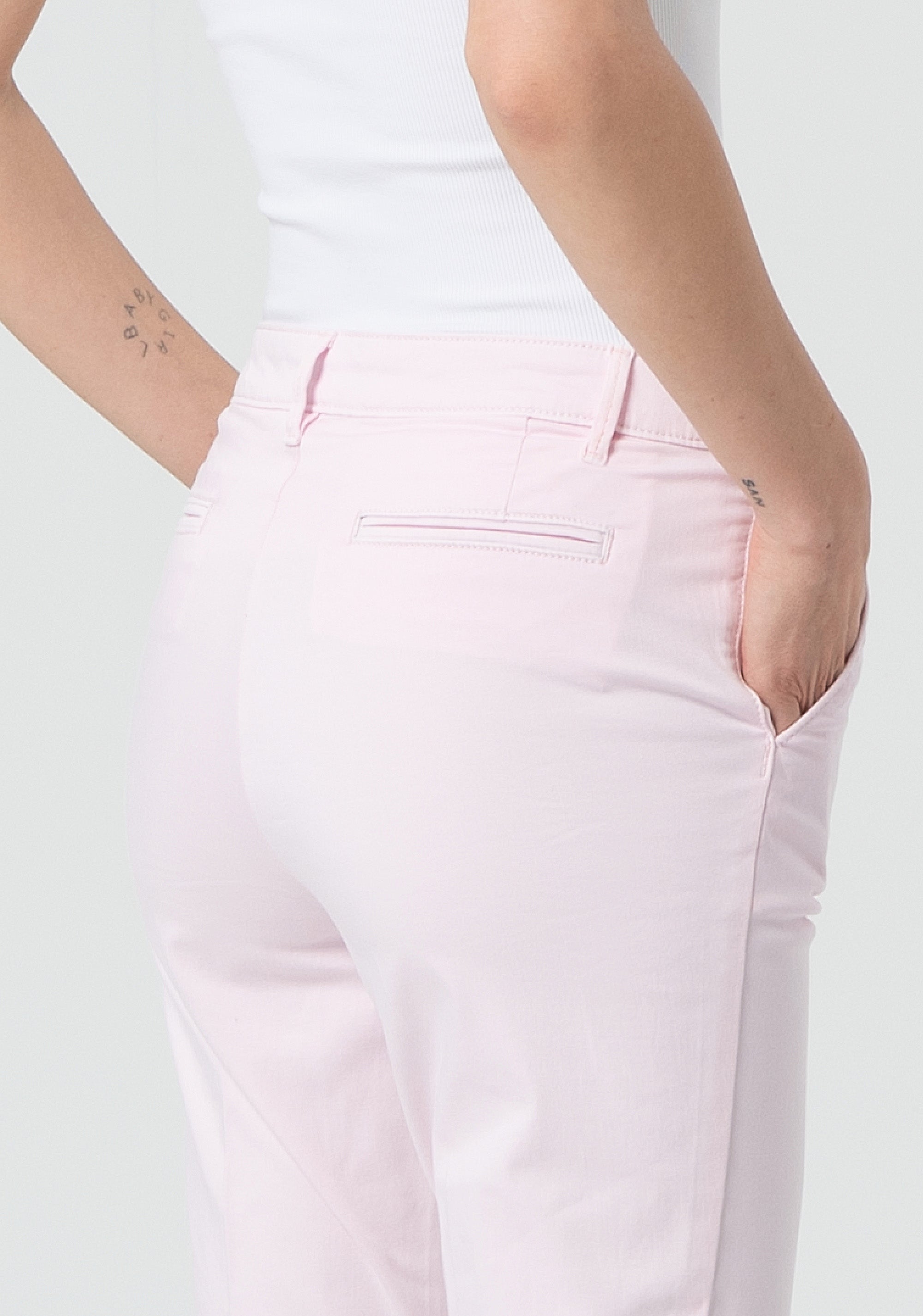 Pantalone regular in raso