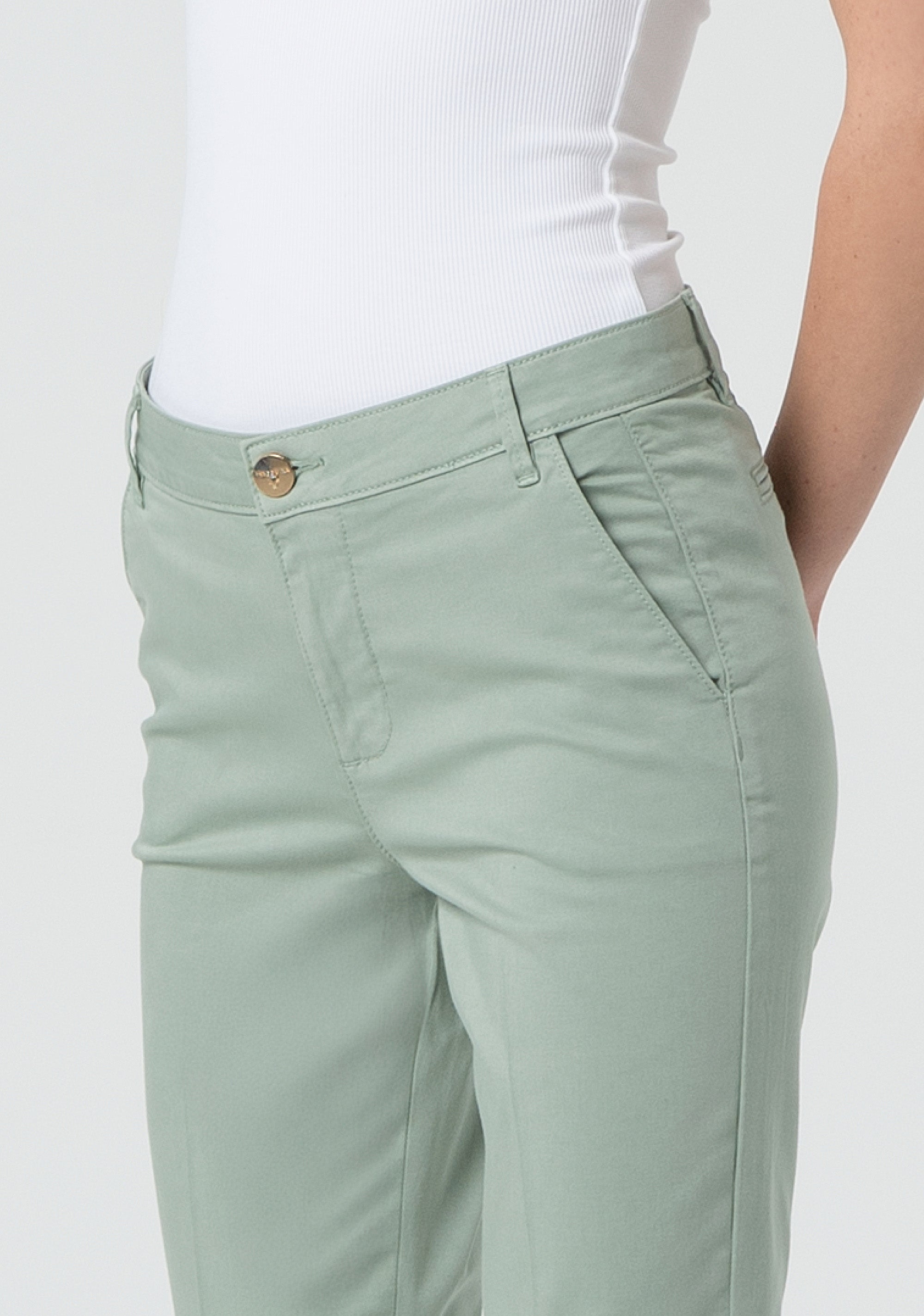 Pantalone regular in raso