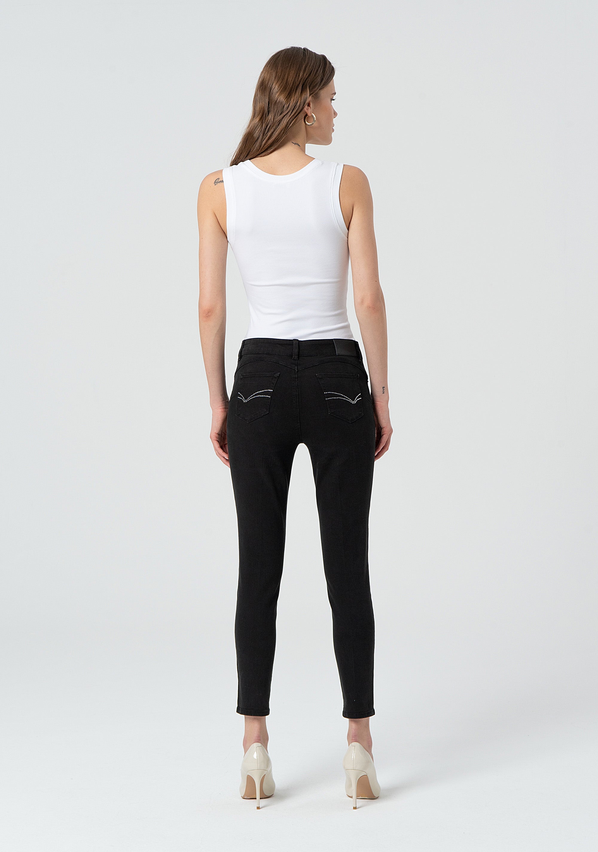 Pantalone slim effetto push up in bull FP25SV8000W61501-053 Fracomina